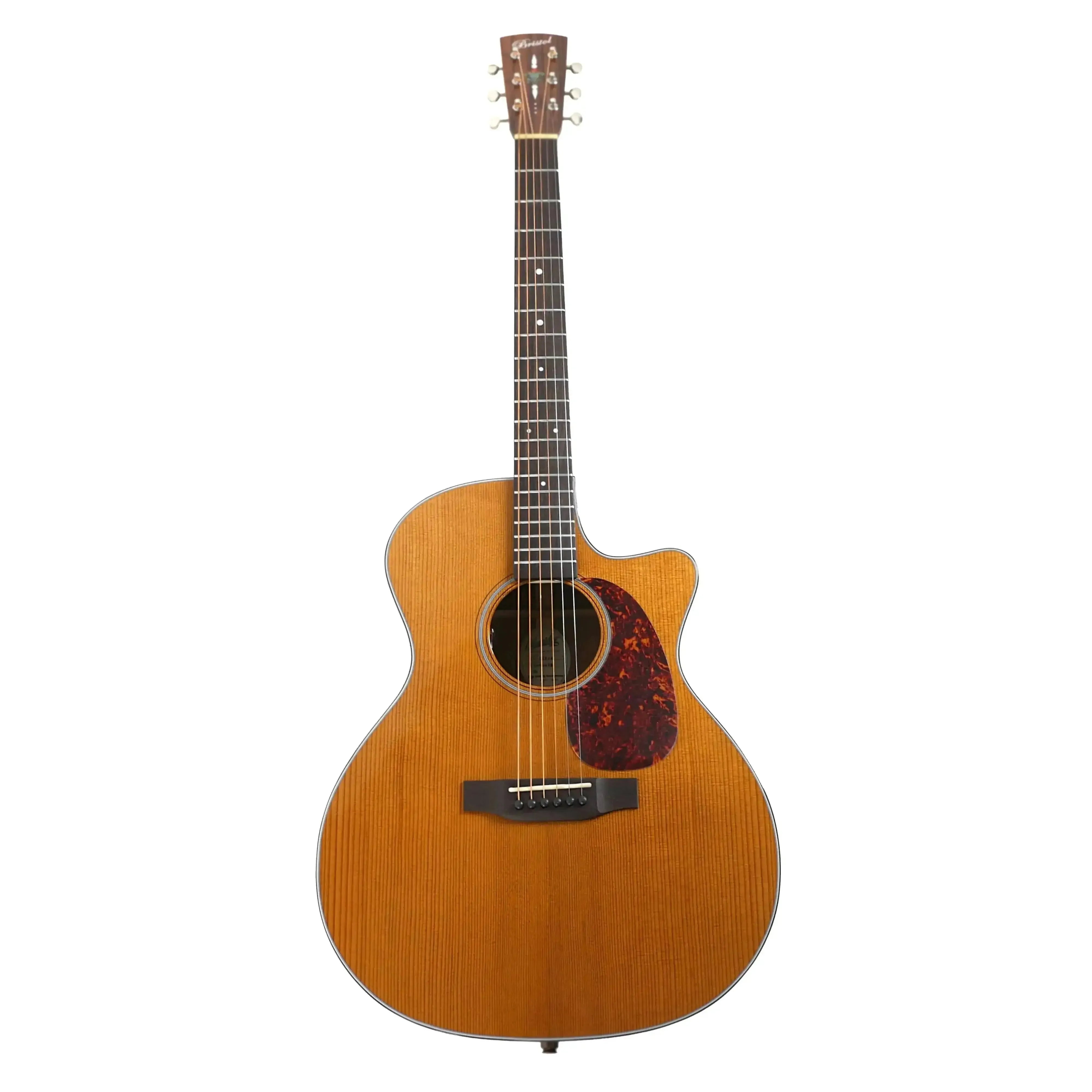 Bristol by Blueridge BL-143CE Grand Auditorium acoustic-electric guitar with natural wood finish.