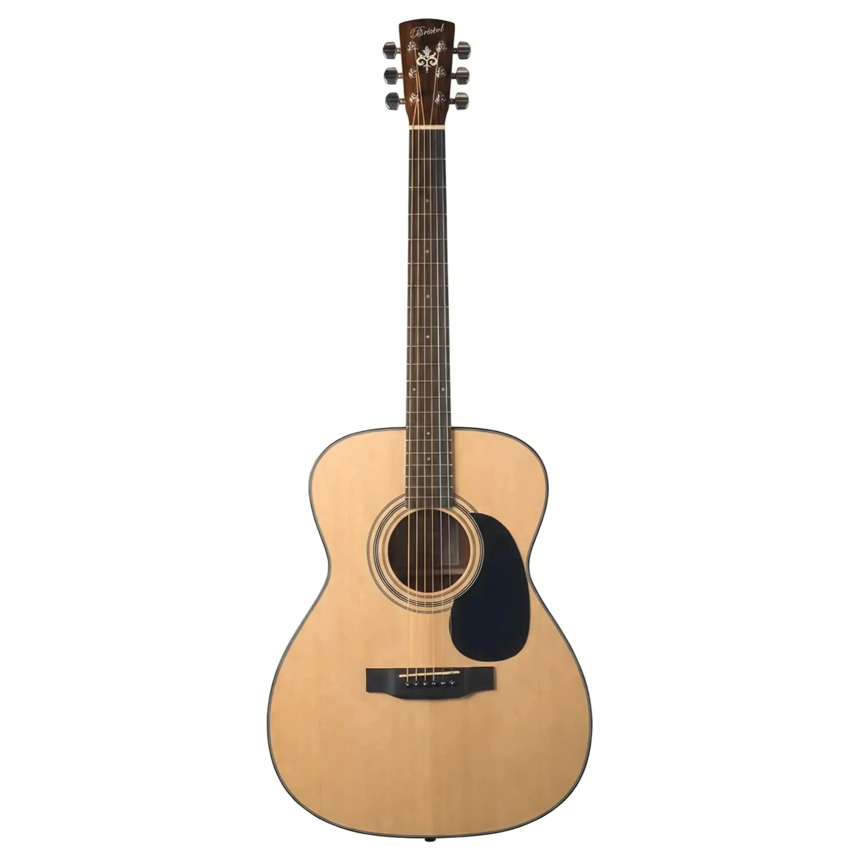 Bristol by Blueridge BM-16 000 acoustic guitar with a natural spruce top and mahogany back.