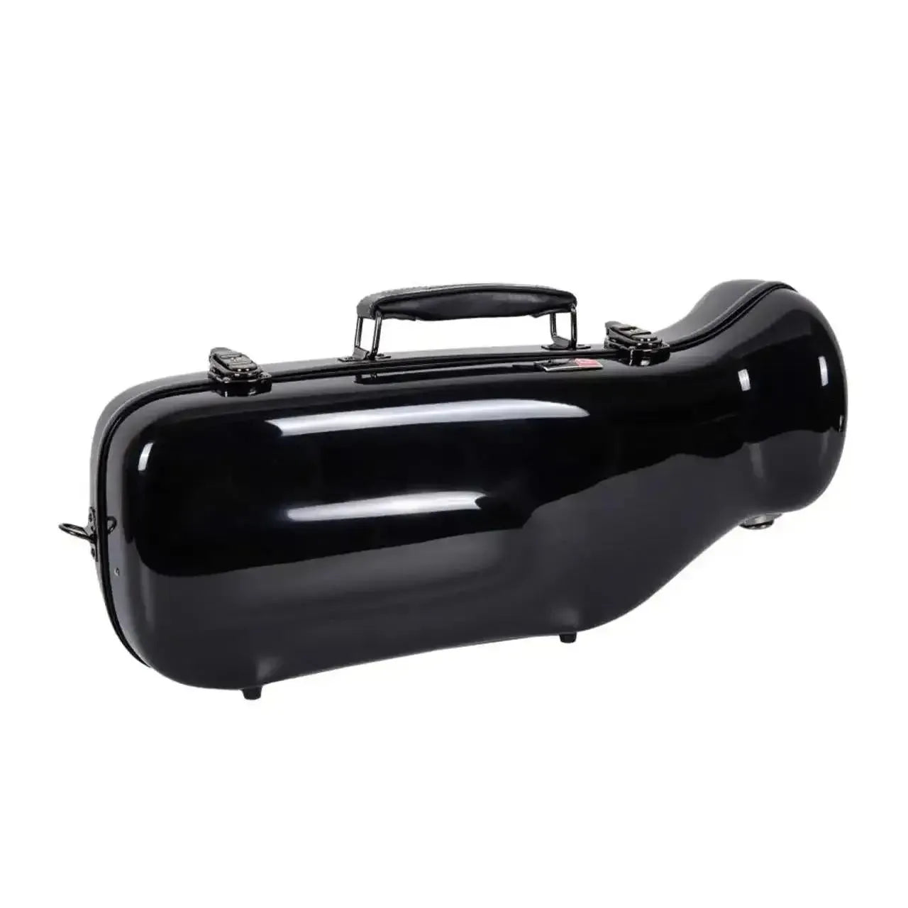 Crossrock black fiberglass trumpet case with a top handle and latches.