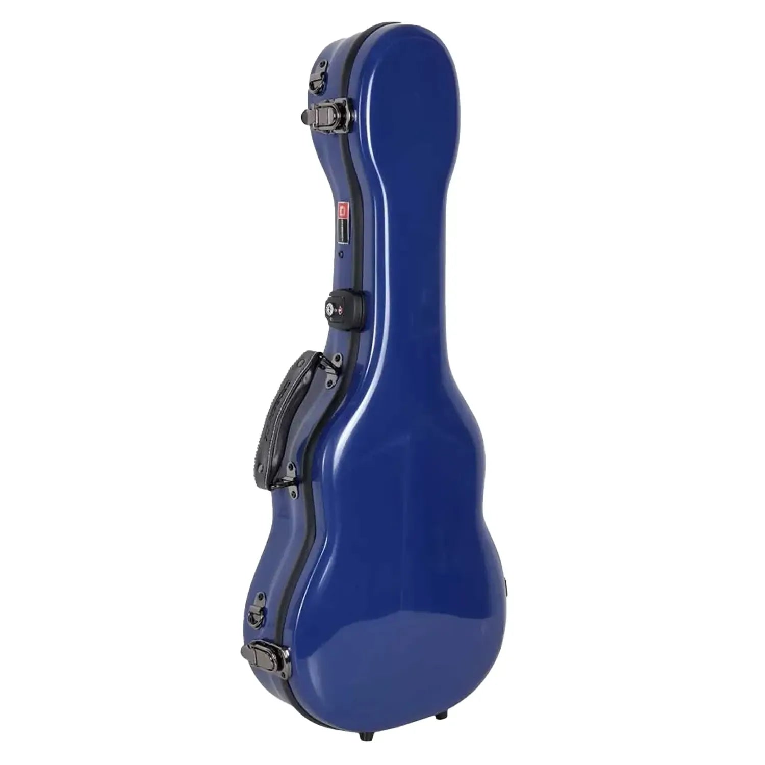 Crossrock CRF2030TU blue fiberglass tenor ukulele case with glossy finish, latches, and handle.