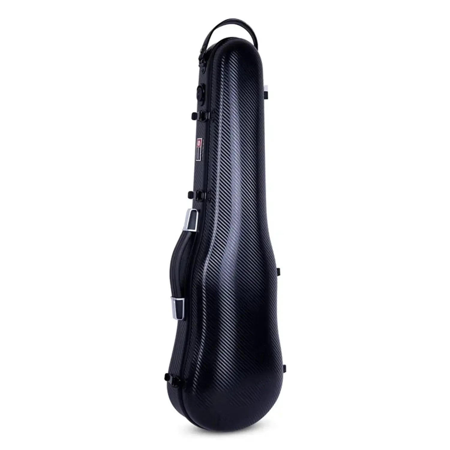 Crossrock CRF4020SV black polycarbonate 4/4 violin case with carbon wave anti-scratch surface.