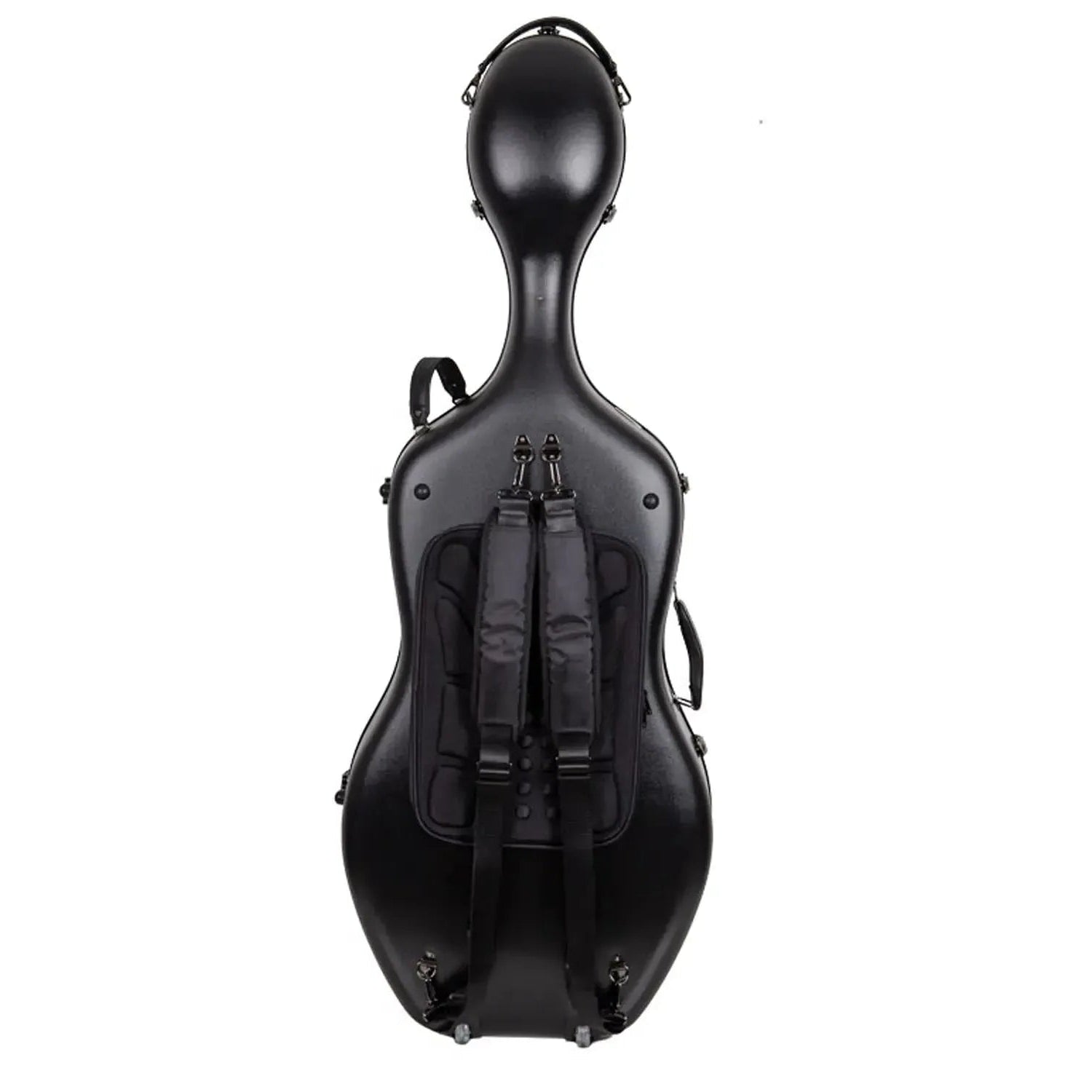 Crossrock CRF4050CEF black polycarbonate 4/4 cello case with backpack straps.