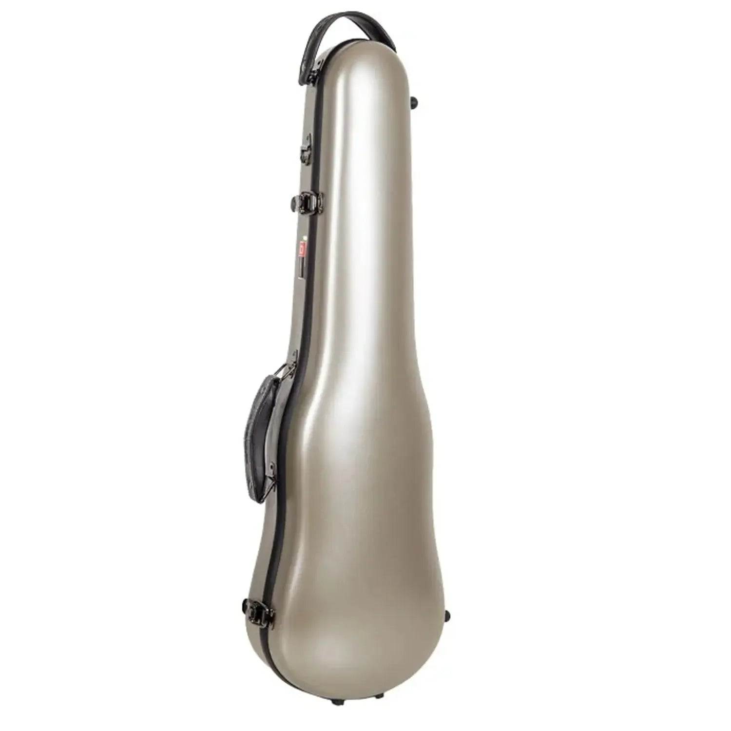 Crossrock CRF4050VF 4/4 violin case in champagne polycarbonate with black trim and handle.