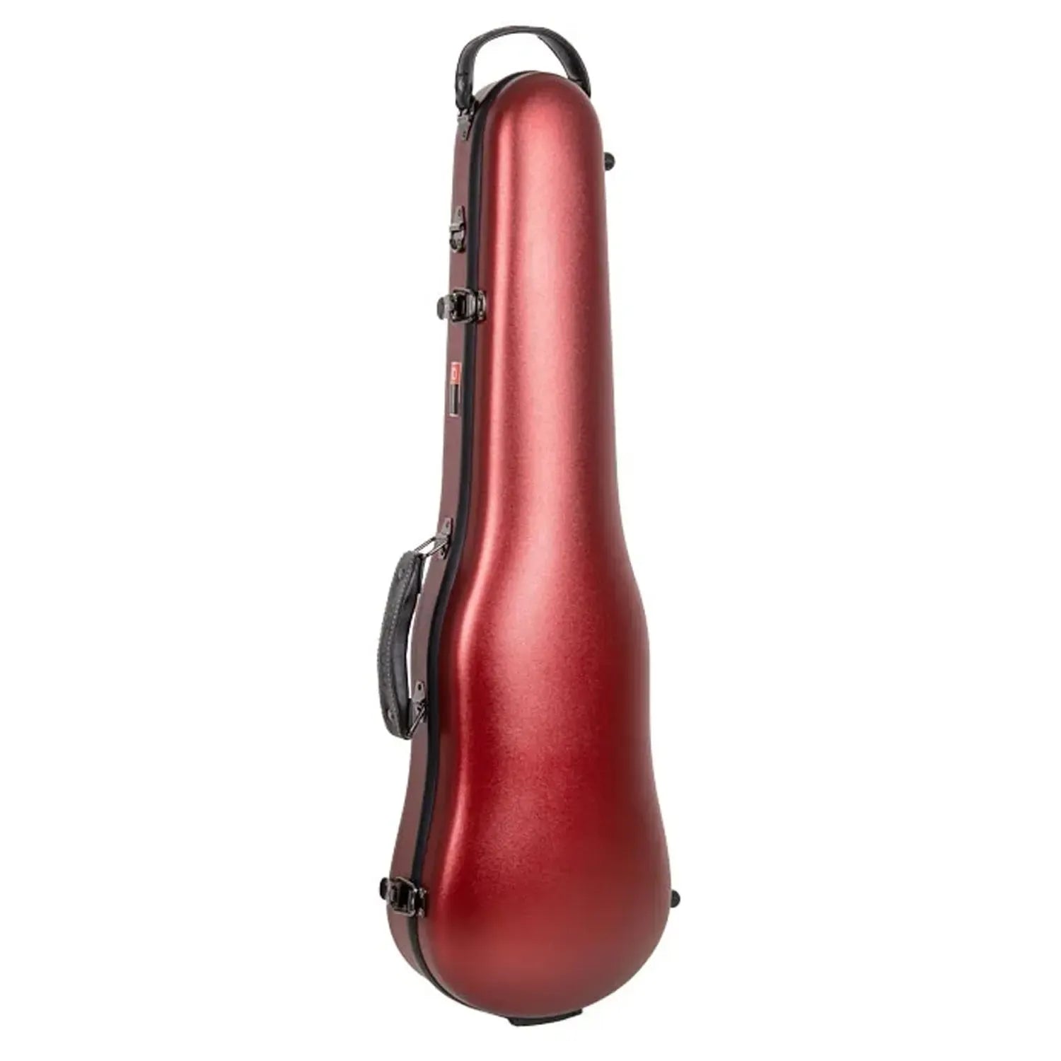 Crossrock CRF4050VF red polycarbonate 4/4 violin flight case with black trim and handles.