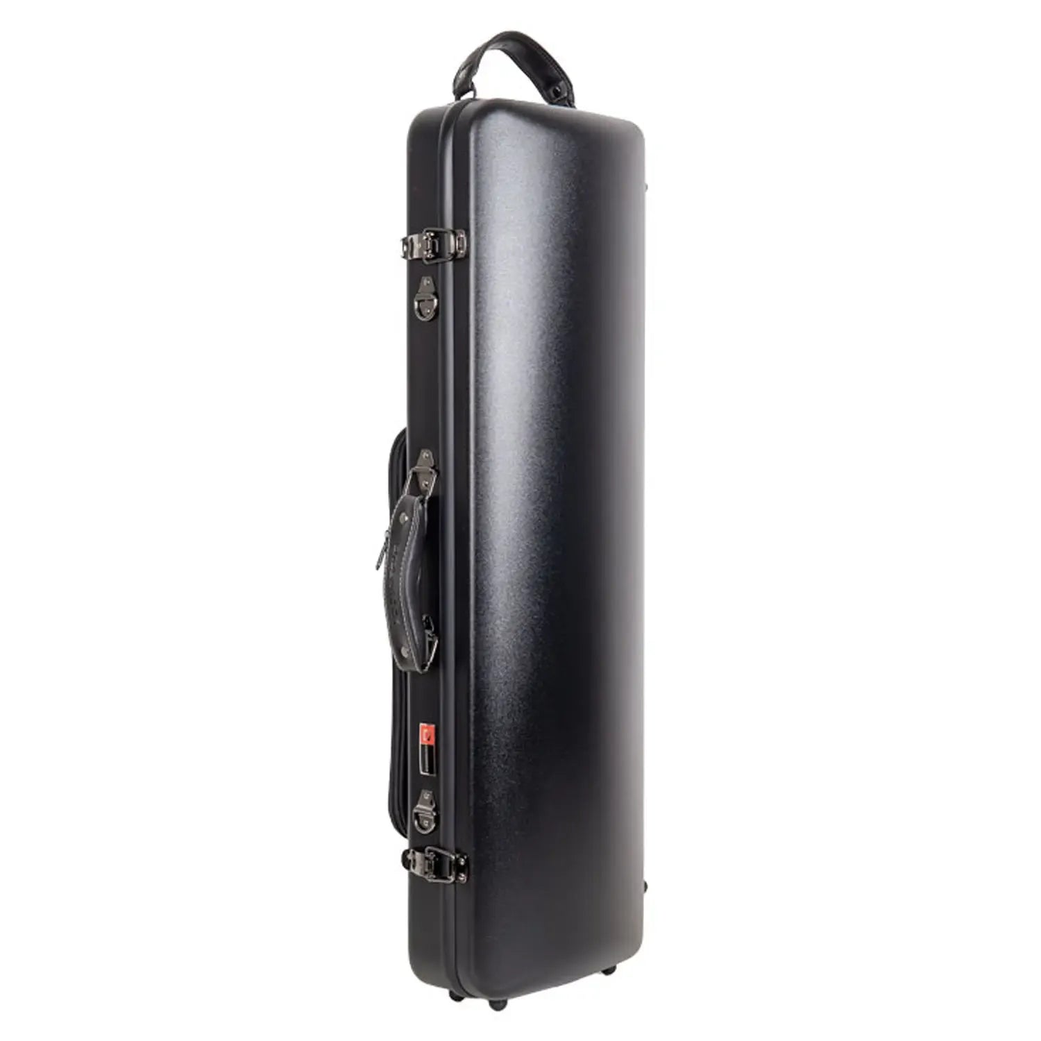 Black Crossrock CRF4050VF-R polycarbonate oblong 4/4 violin flight case with latches and handles.