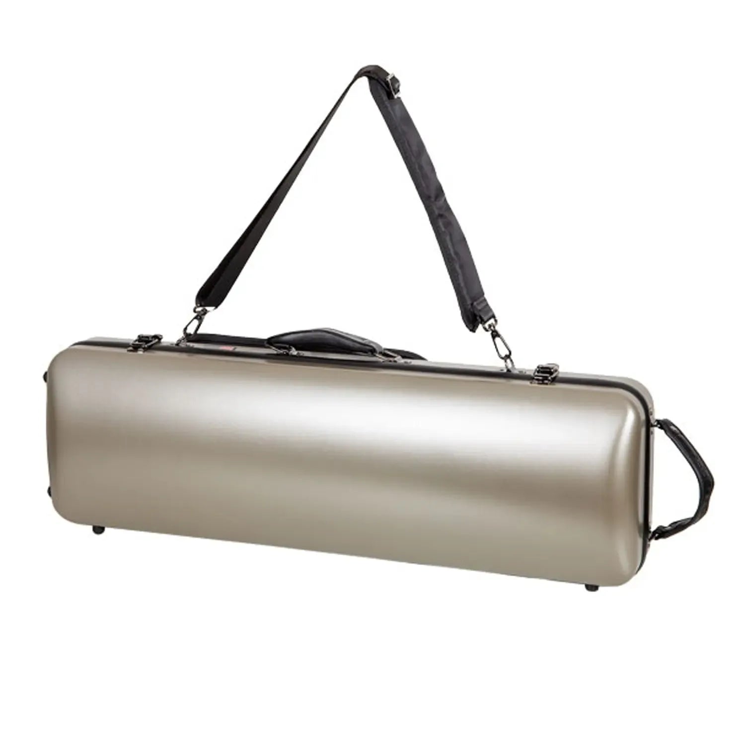 Crossrock CRF4050VF-R 4/4 violin case in champagne polycarbonate with shoulder strap.