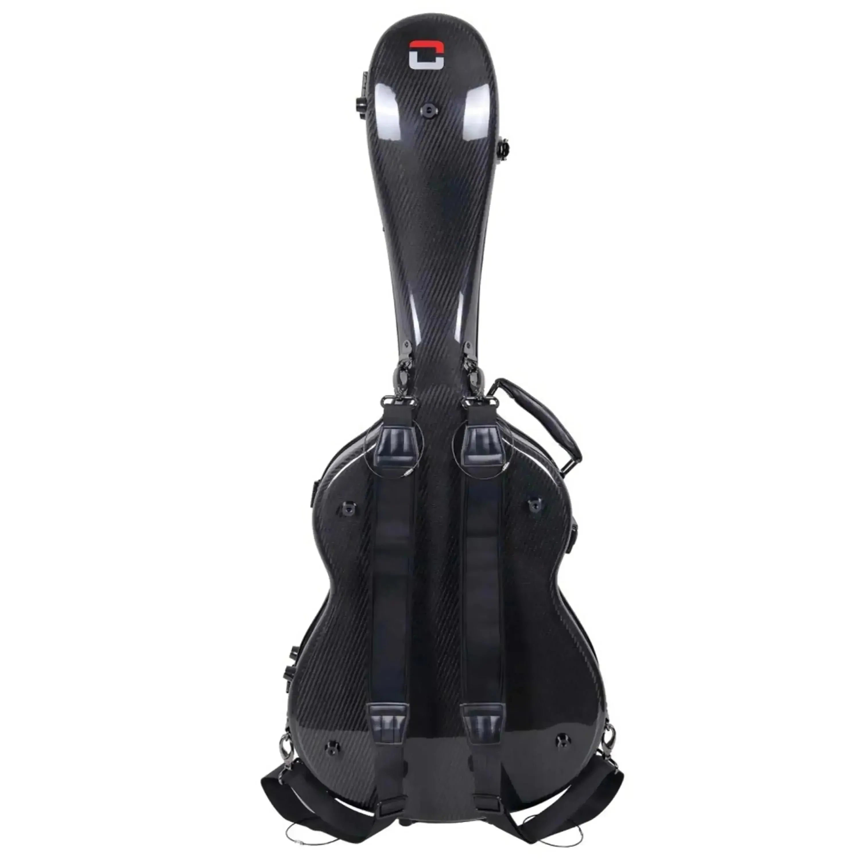 Crossrock CRF6030CBK Air Carbon 4/4 classical guitar case, black carbon fiber with backpack straps.
