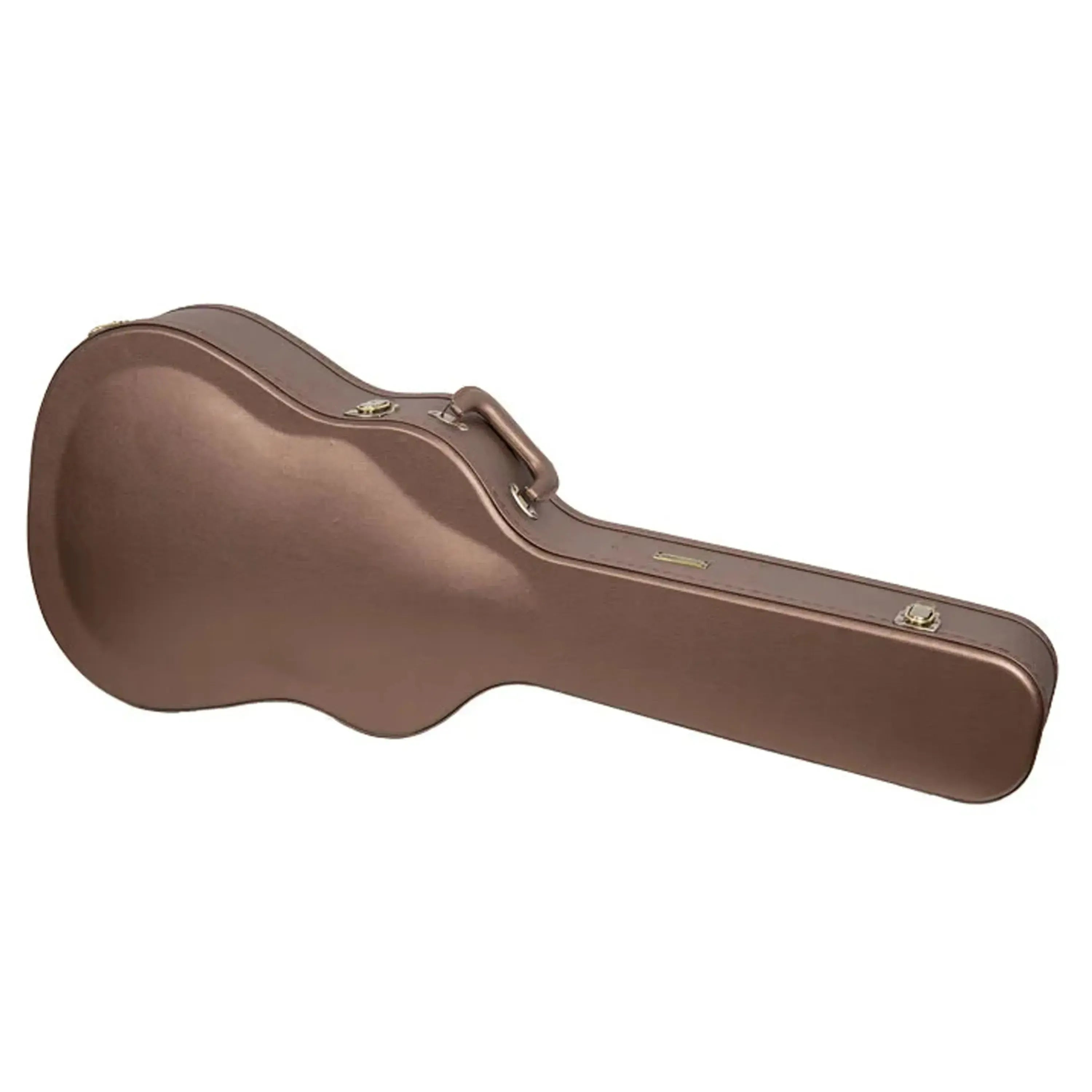 Crossrock Designer Series Jumbo Dreadnought guitar case in chocolate-brown with an archtop design.