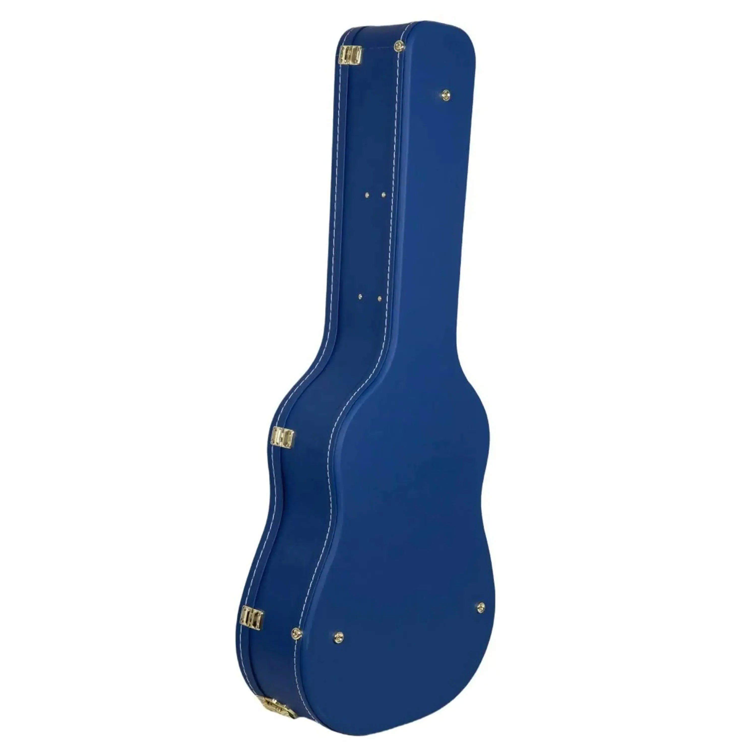 Crossrock CRW520D28 Designer Series Dreadnought Guitar Case in vibrant blue with white stitching.