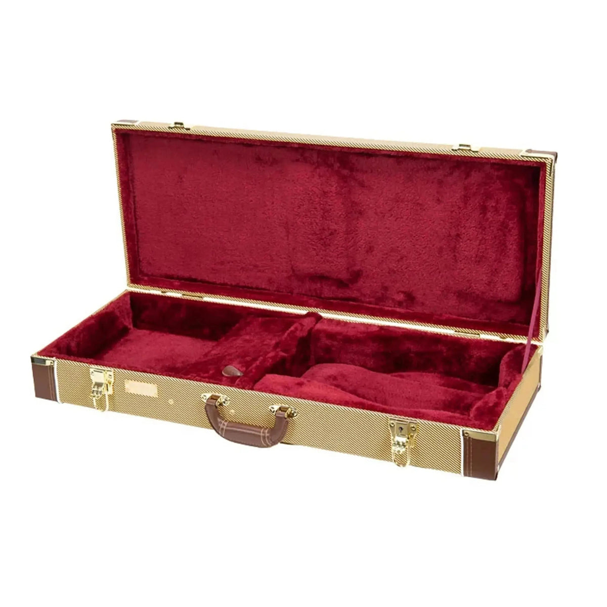 Crossrock CRW620MF-R Wood F-Style Rectangular Mandolin Case - Tweed
