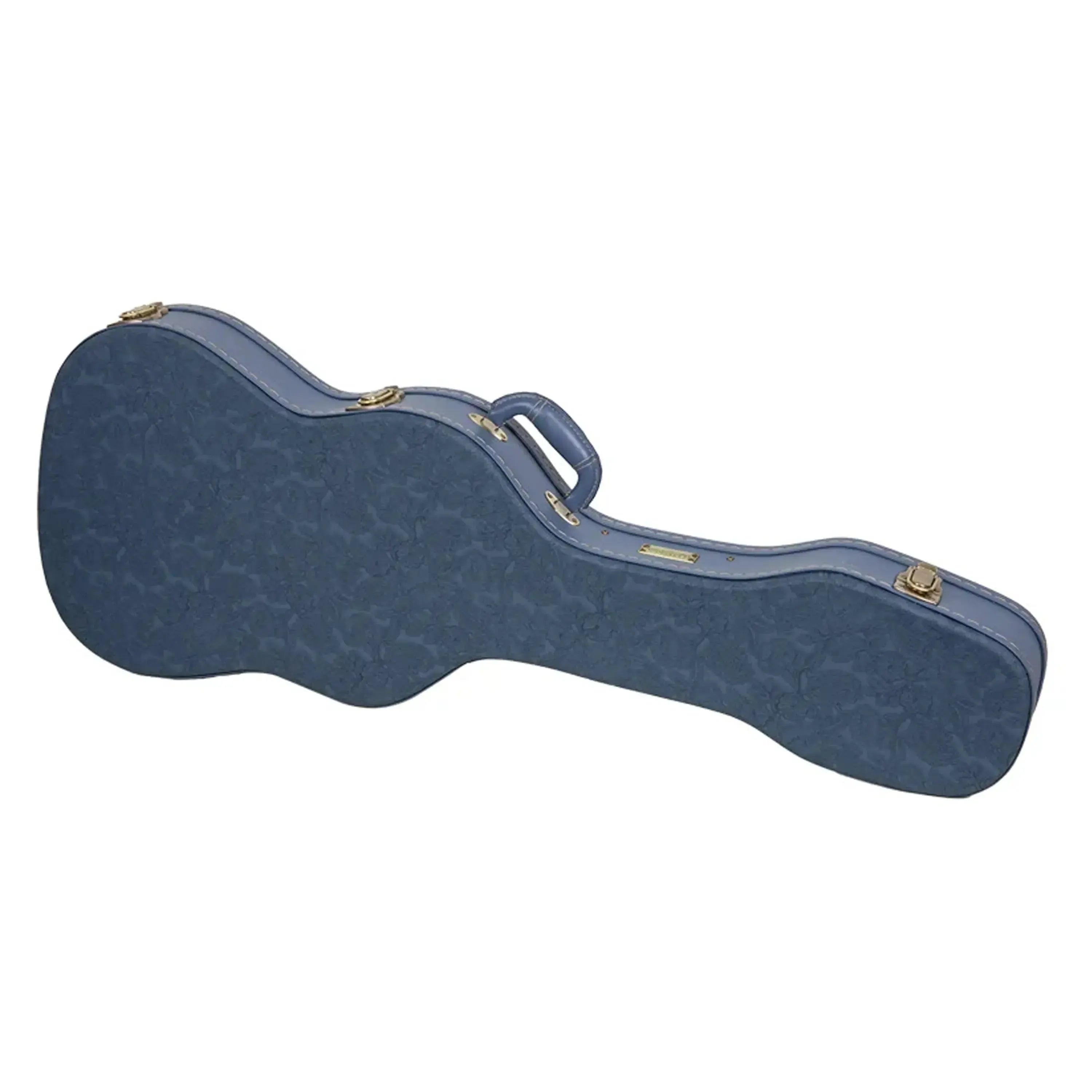 Crossrock CRW630ST smoke-blue wood solid body electric guitar case with vintage faux leather.