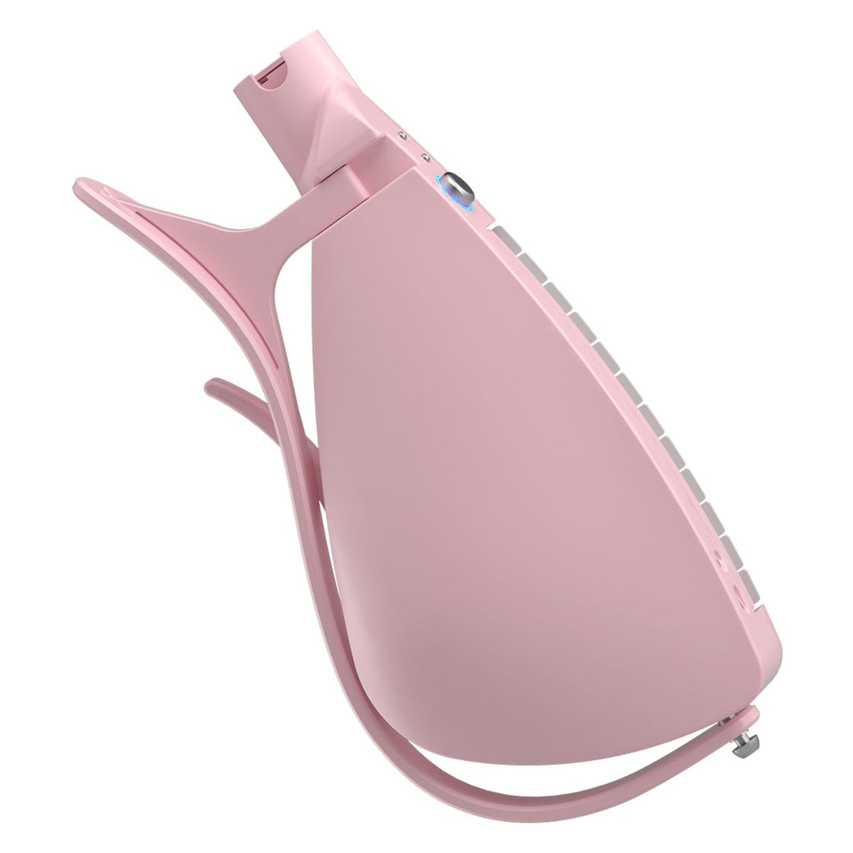Back of the Enya Cyber-G Keyboard Model smart guitar body in Pink, showing the curved shell and stand arm
