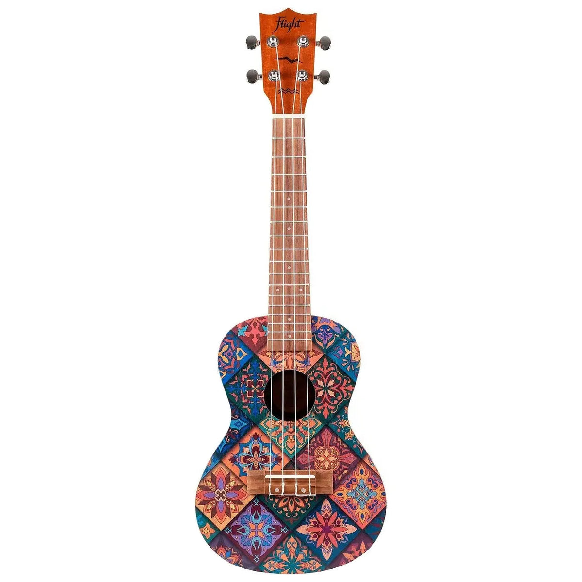 Flight AUC-33 Fusion concert ukulele, full front view