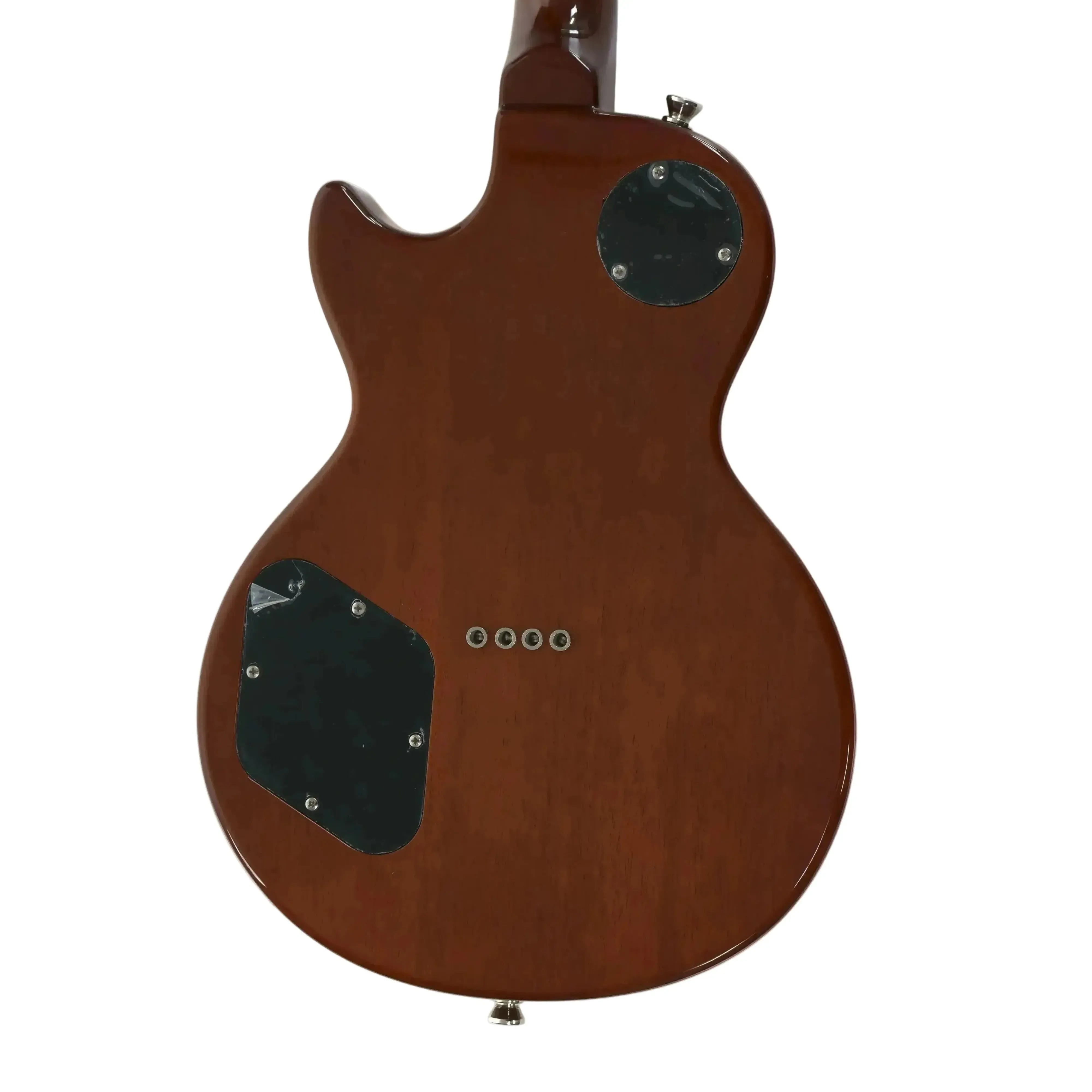Back of a Flight Centurion GT Electric Tenor Ukulele, showing its solid mahogany body.