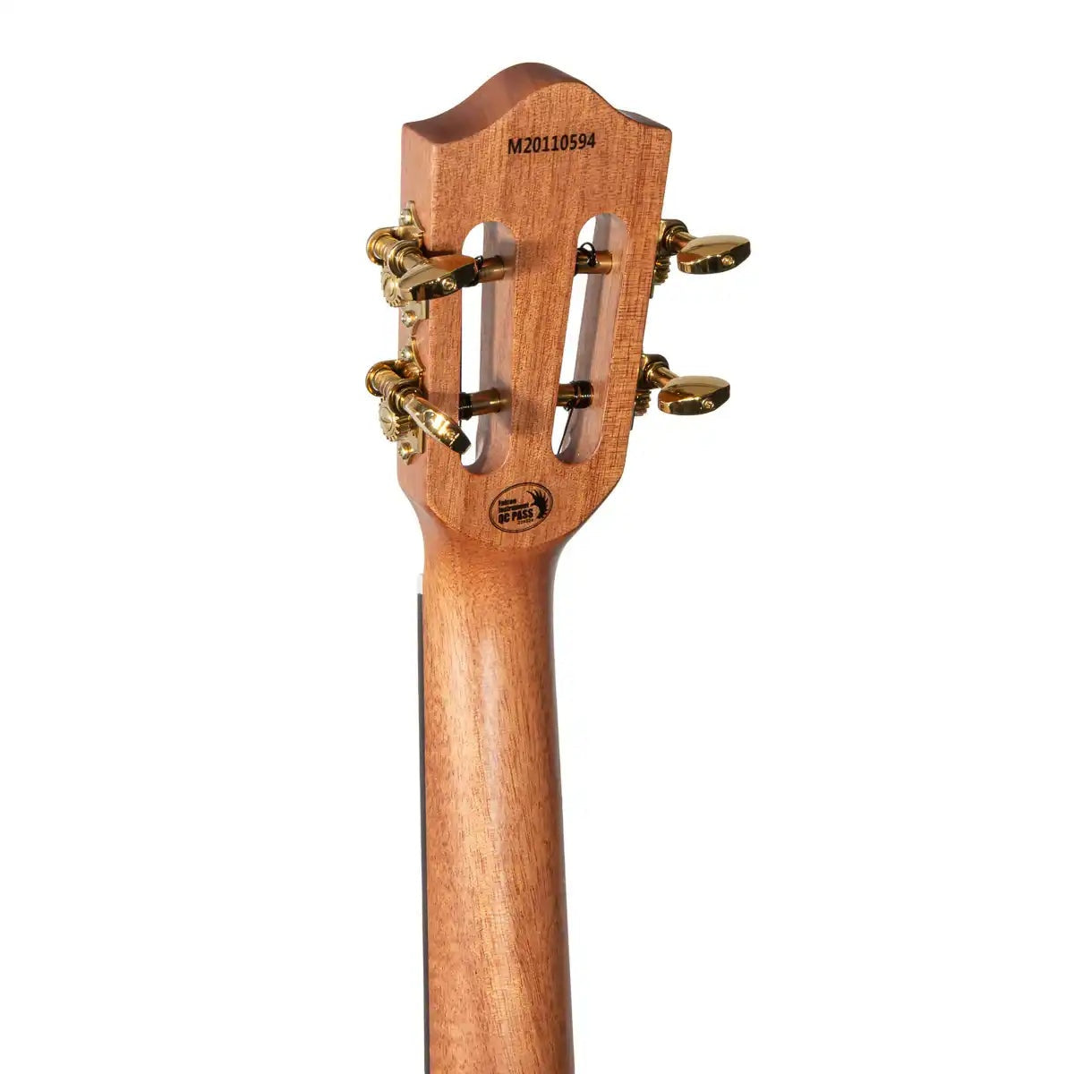 Flight Diana TE Soundwave slotted headstock back with gold tuners