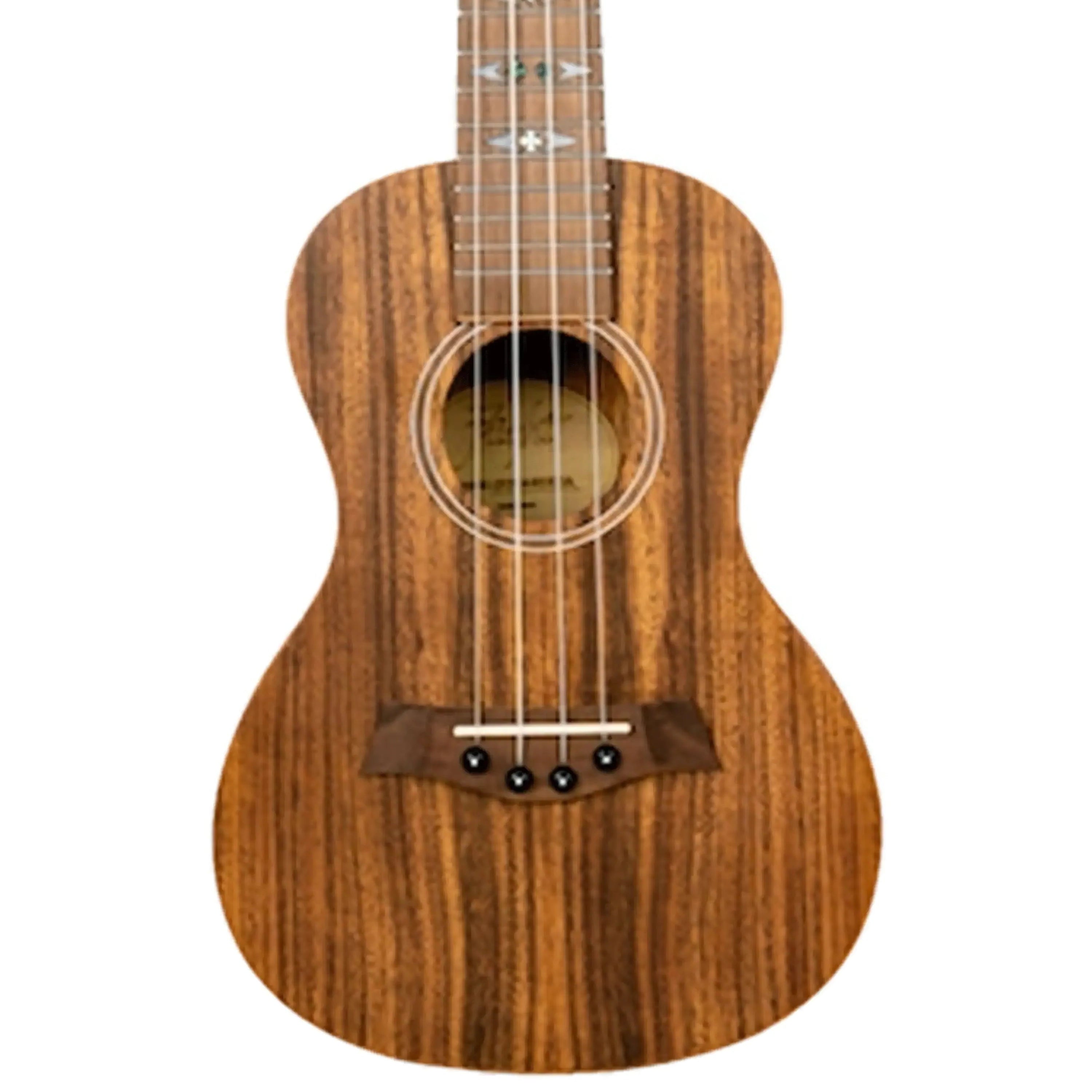Flight DUC440 Acacia Concert Ukulele with natural satin finish, visible wood grain, and soundhole.