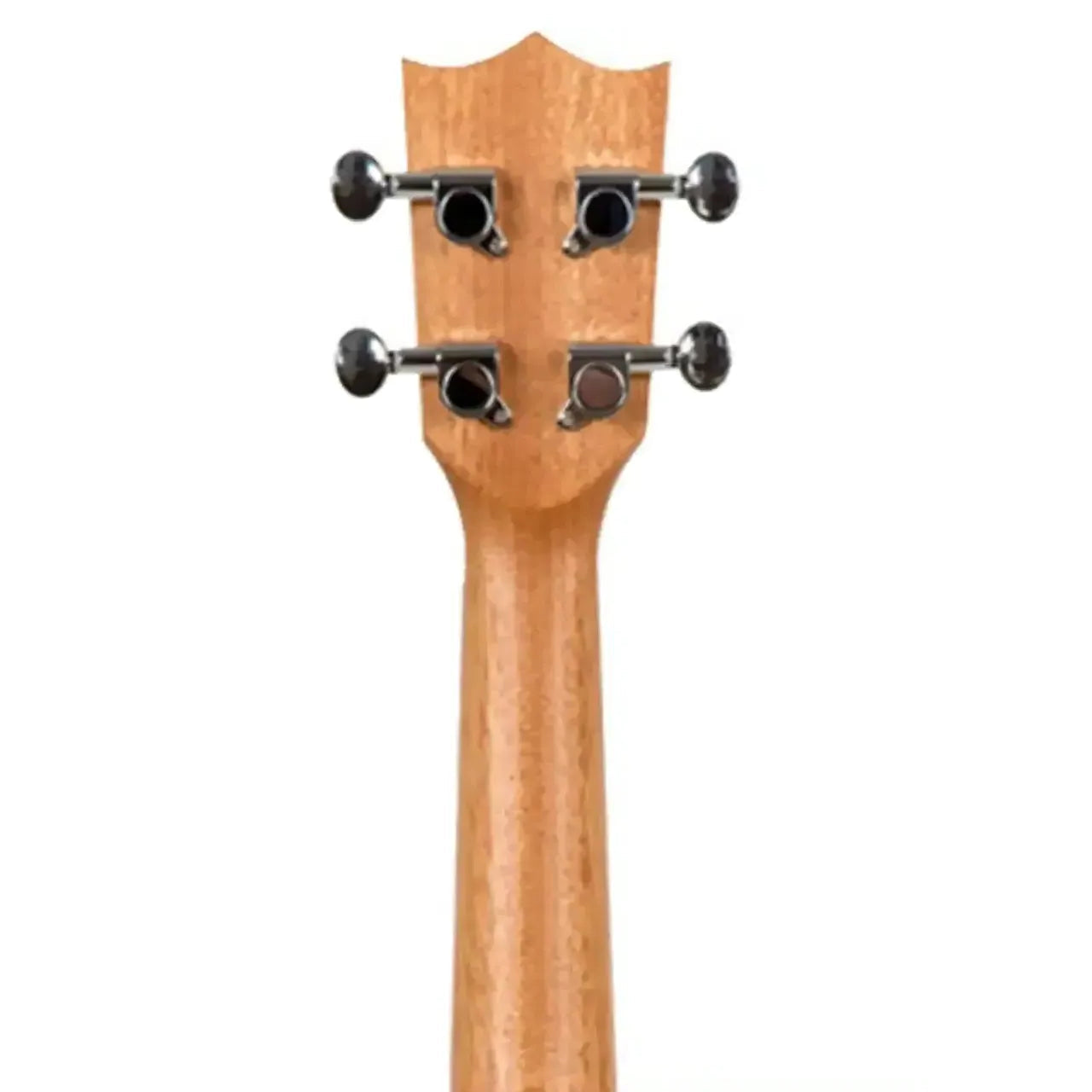 Flight DUS320 SP/ZEB Soprano Ukulele headstock and neck, showing chrome geared tuners.
