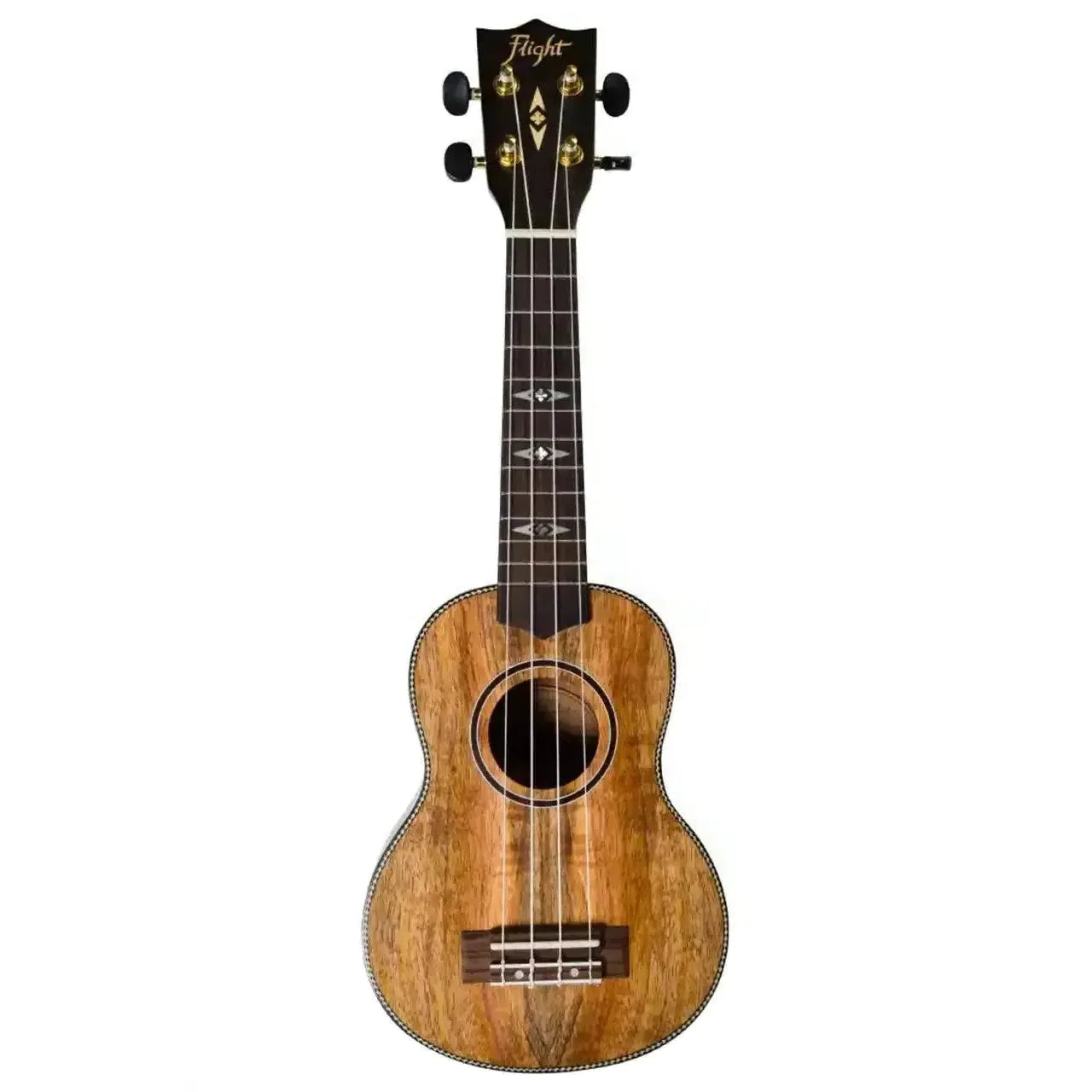 Flight DUS450 Supernatural Series Mango Soprano Ukulele with natural wood grain and dark fretboard.