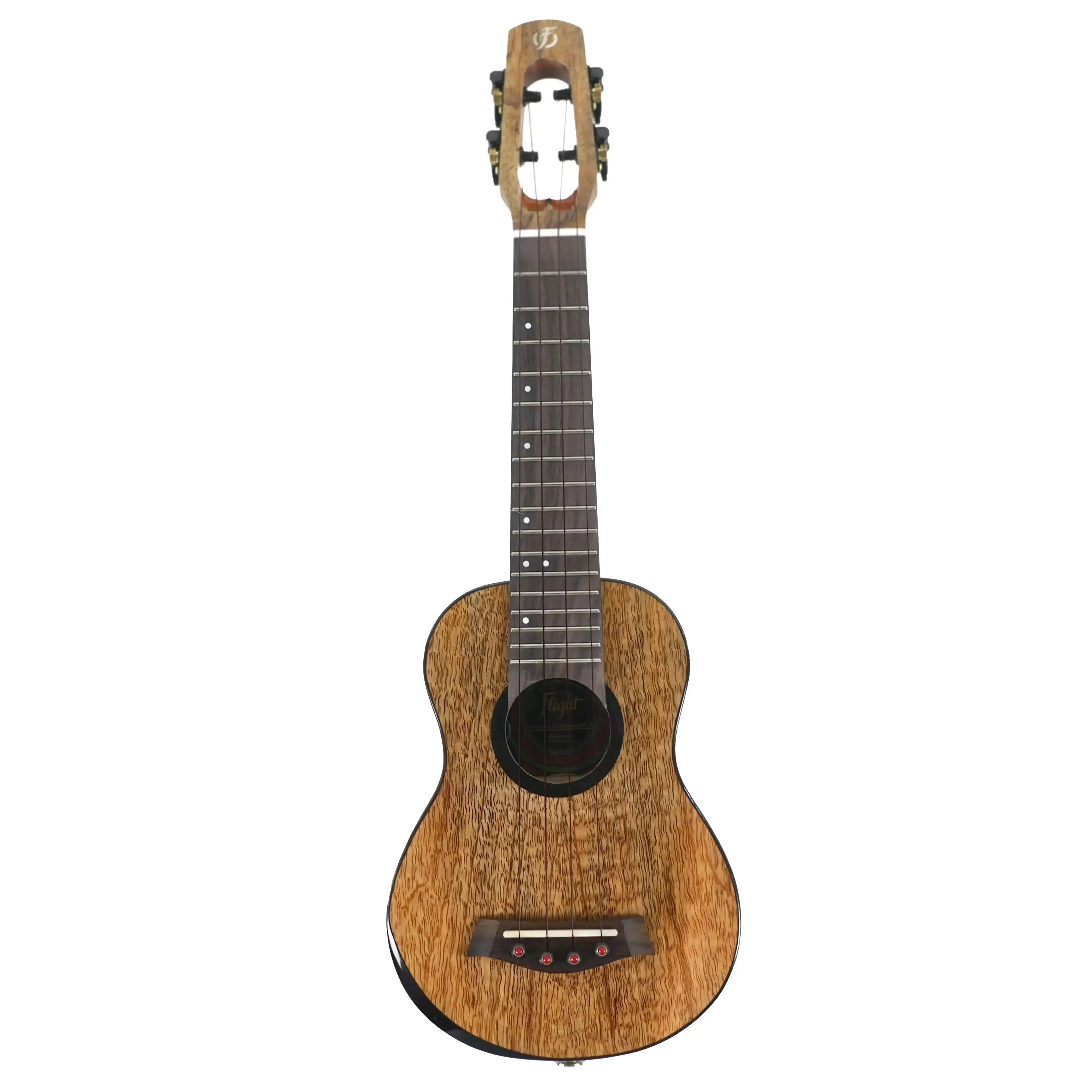 Flight Fireball EQ-A Solid Mango Soprano Ukulele with natural wood grain and black trim.