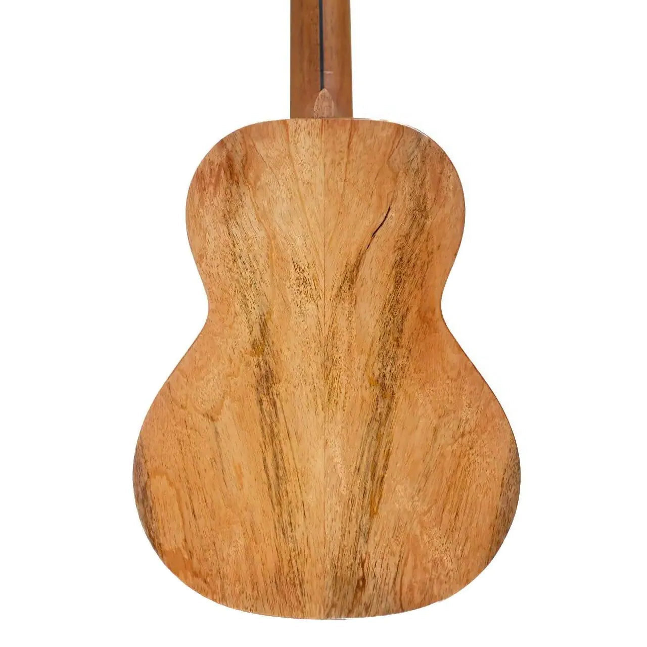 Flight Fireball EQ-A Tenor Ukulele back, showing solid mango wood grain and light finish.