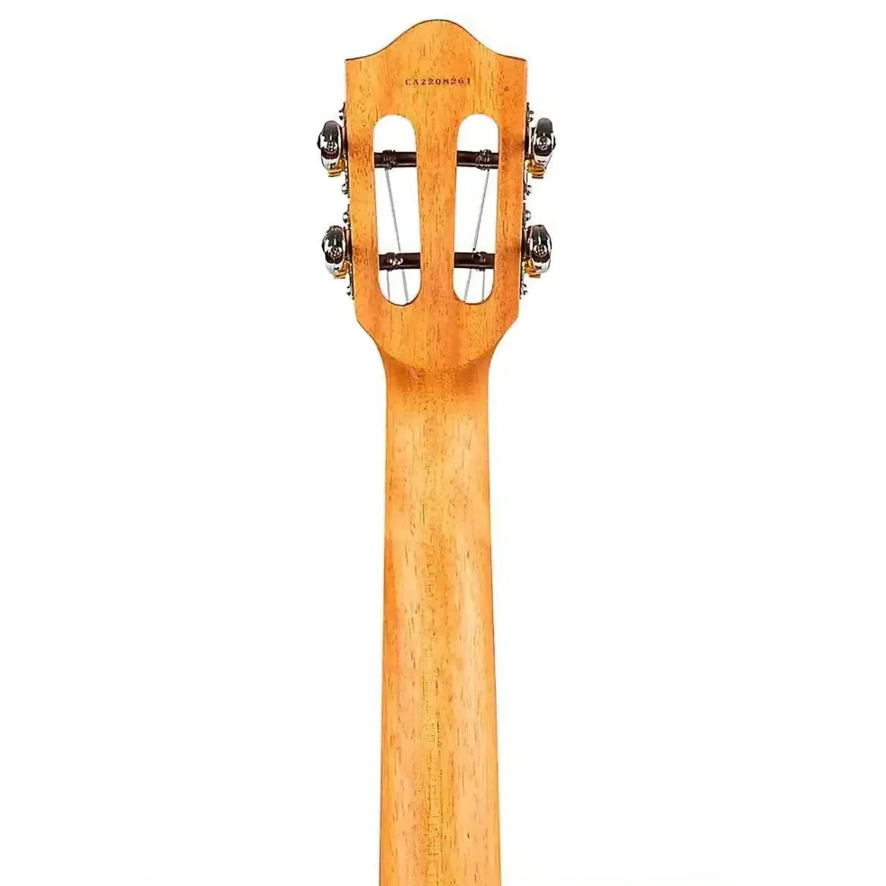 Flight IRIS RD Concert Ukulele headstock and neck, showing tuning pegs and wood grain.