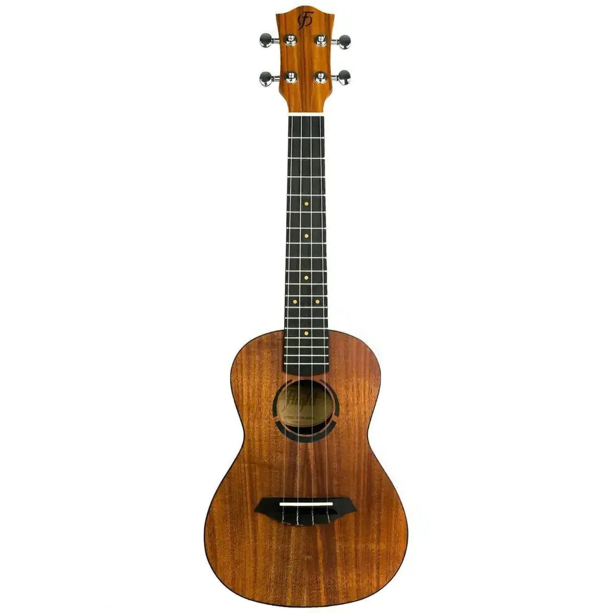 Flight DUS440 Supernatural Series Acacia Soprano Ukulele with natural satin finish.