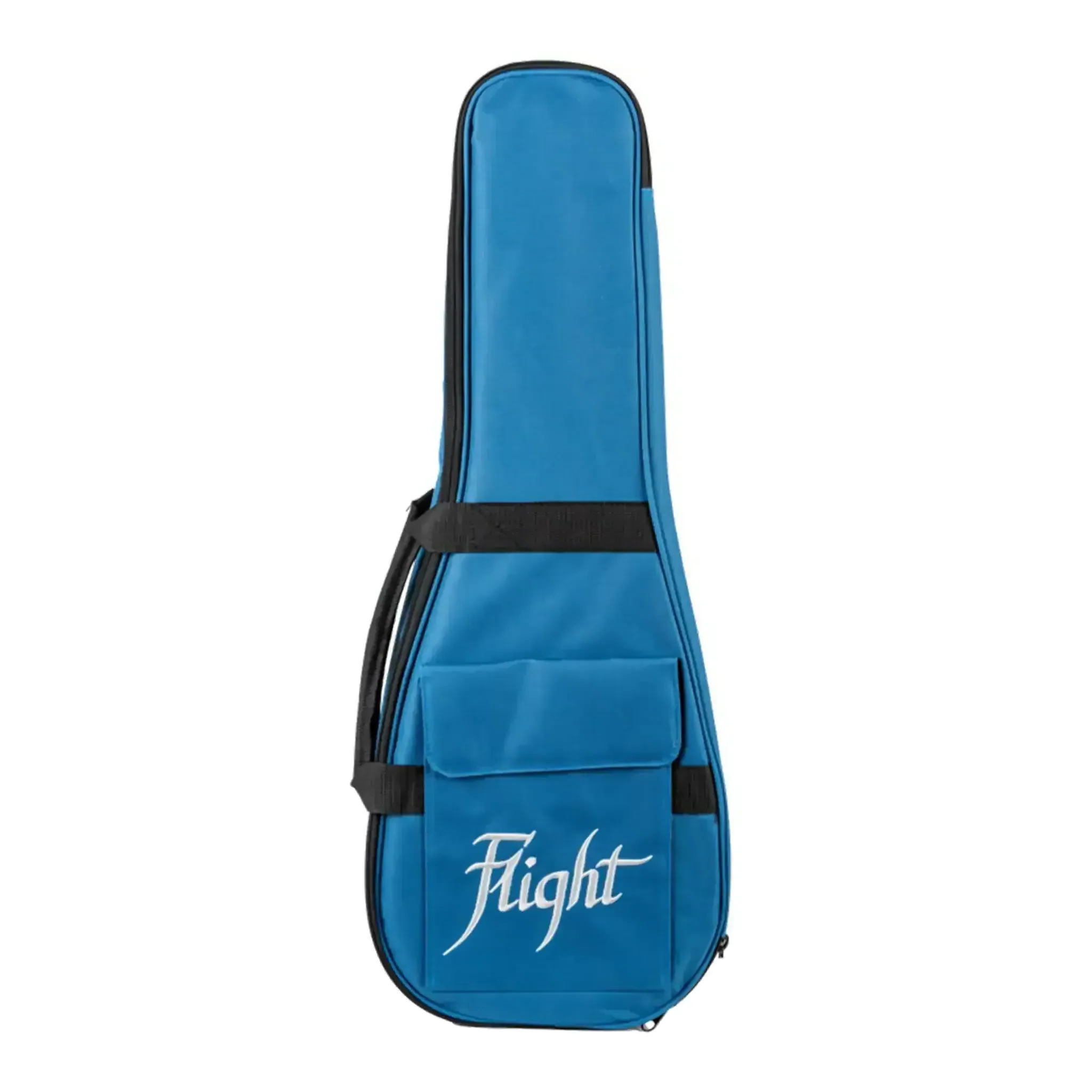 Flight Pathfinder blue padded gig bag for tenor ukulele with white logo and black straps.