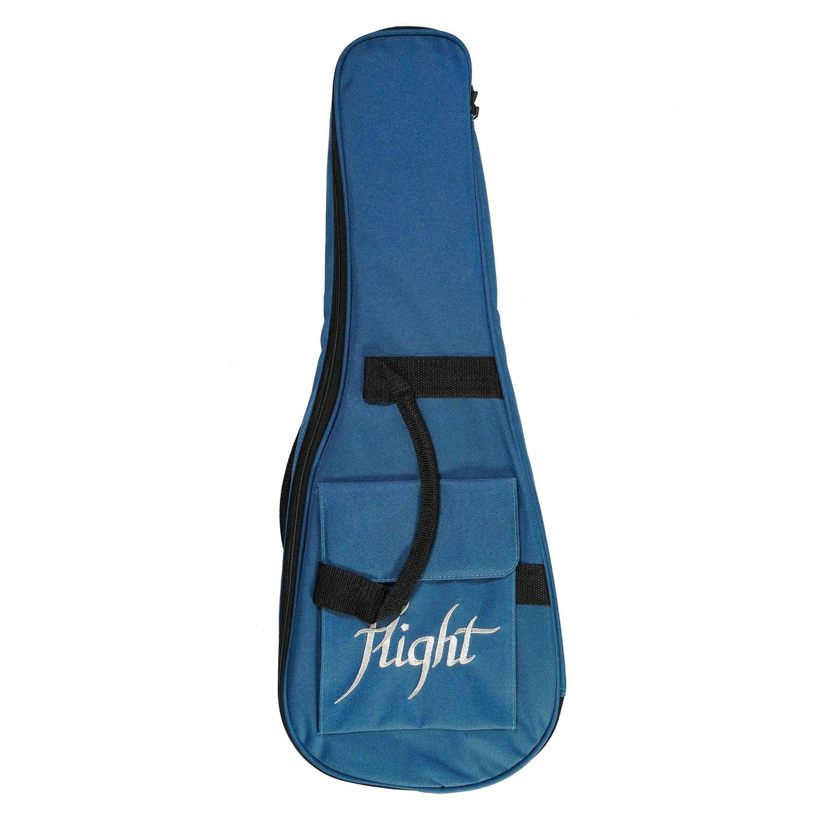 Flight padded gig bag for tenor ukulele, in blue with white "Flight" logo.