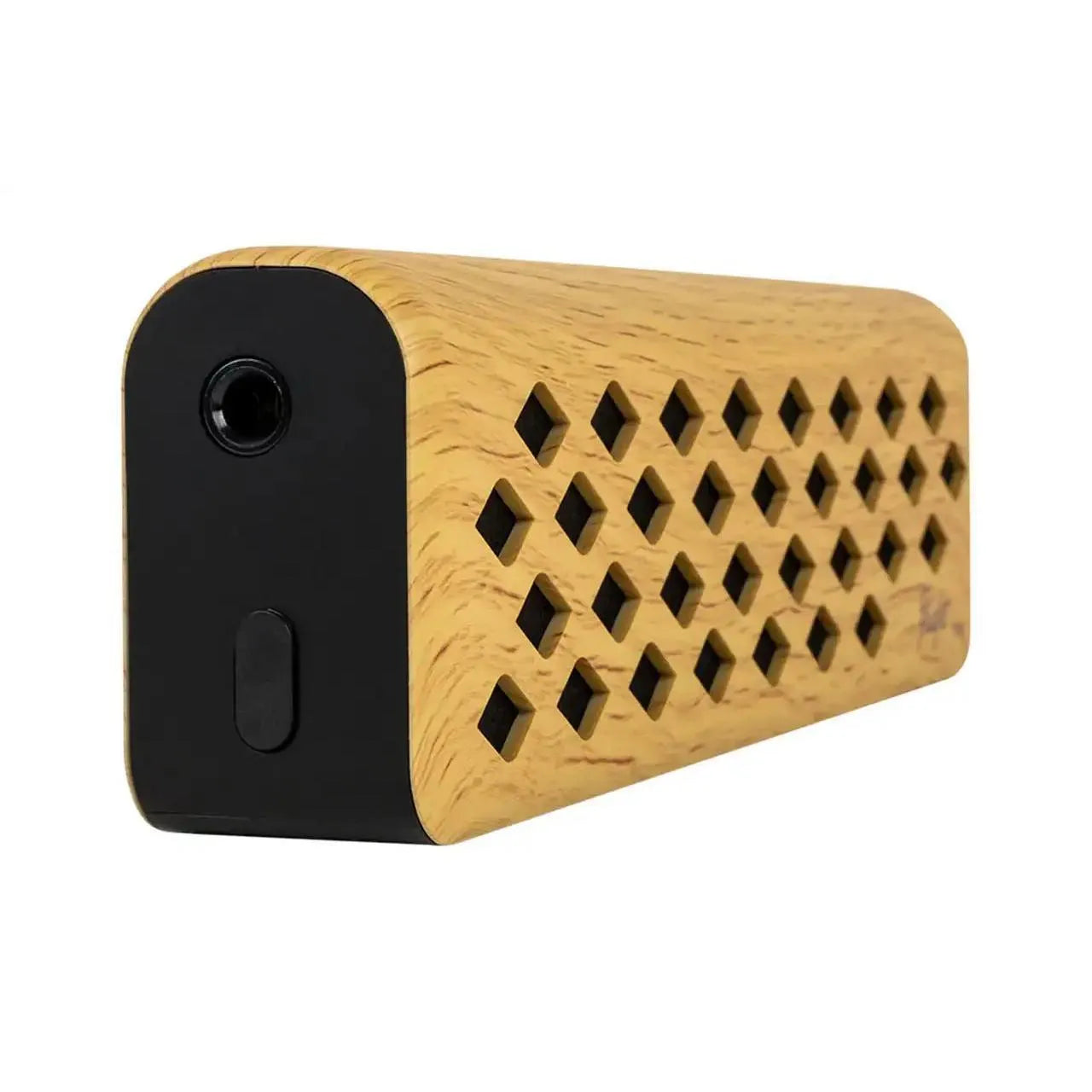 Flight TINY6 portable mini amplifier with maple wood finish, black ends, and diamond speaker grille.