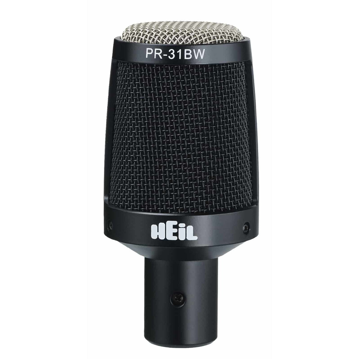 Heil Sound PR 31 BW short-body microphone, front view standing upright