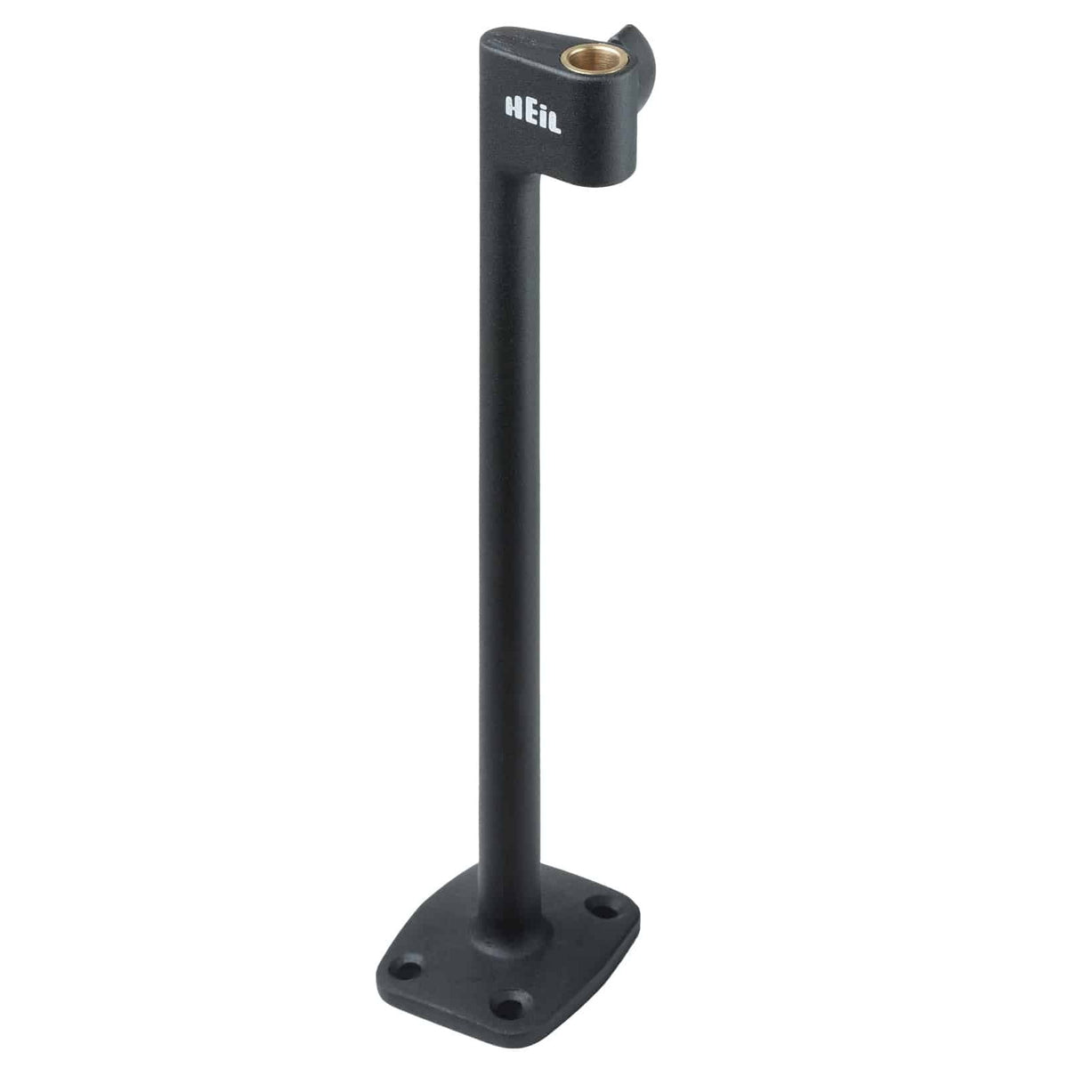 Heil Sound RS-1 black 12-inch riser post on a round base with brass insert at the top