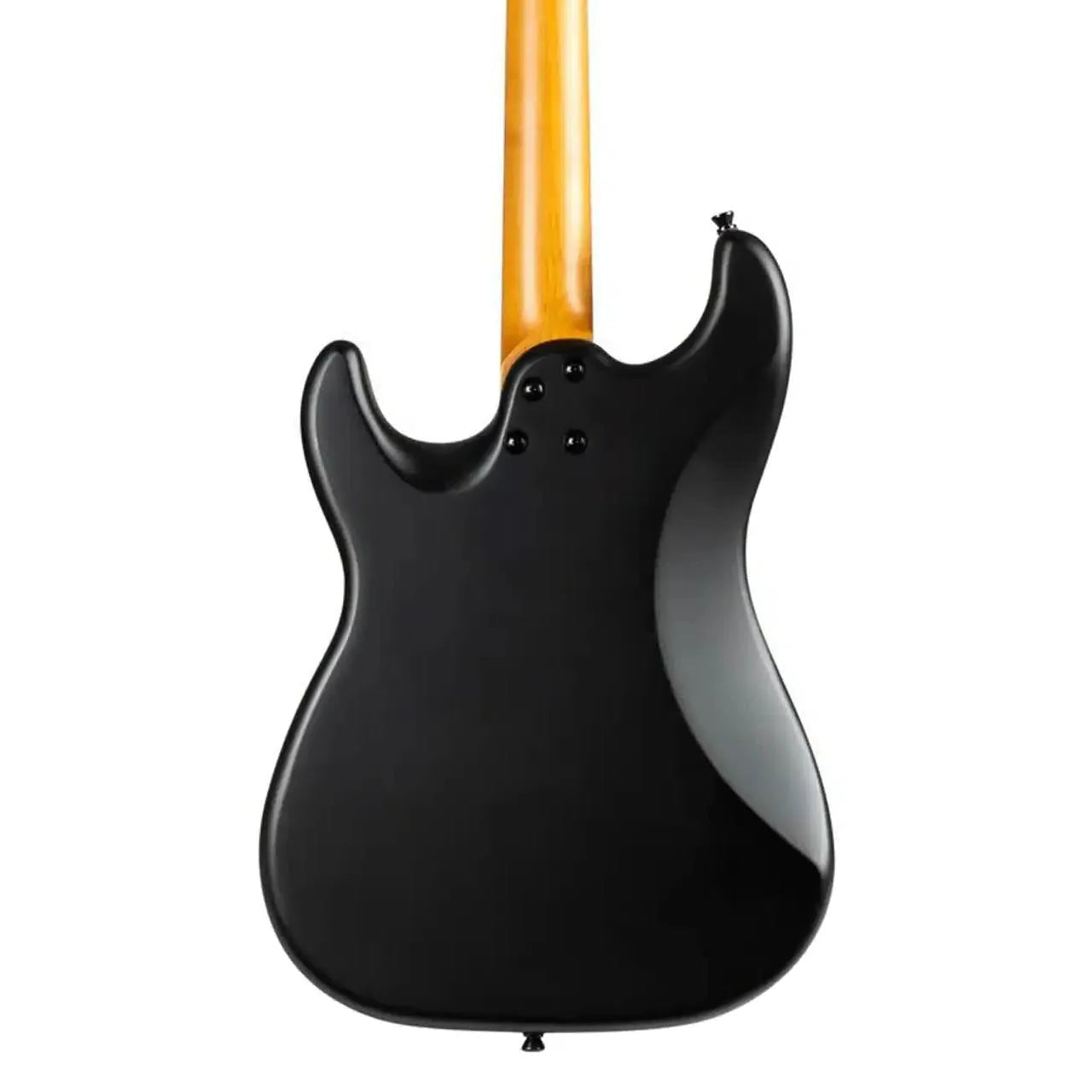 Jet JS-400 MBK R matte black electric guitar body with a roasted maple neck.