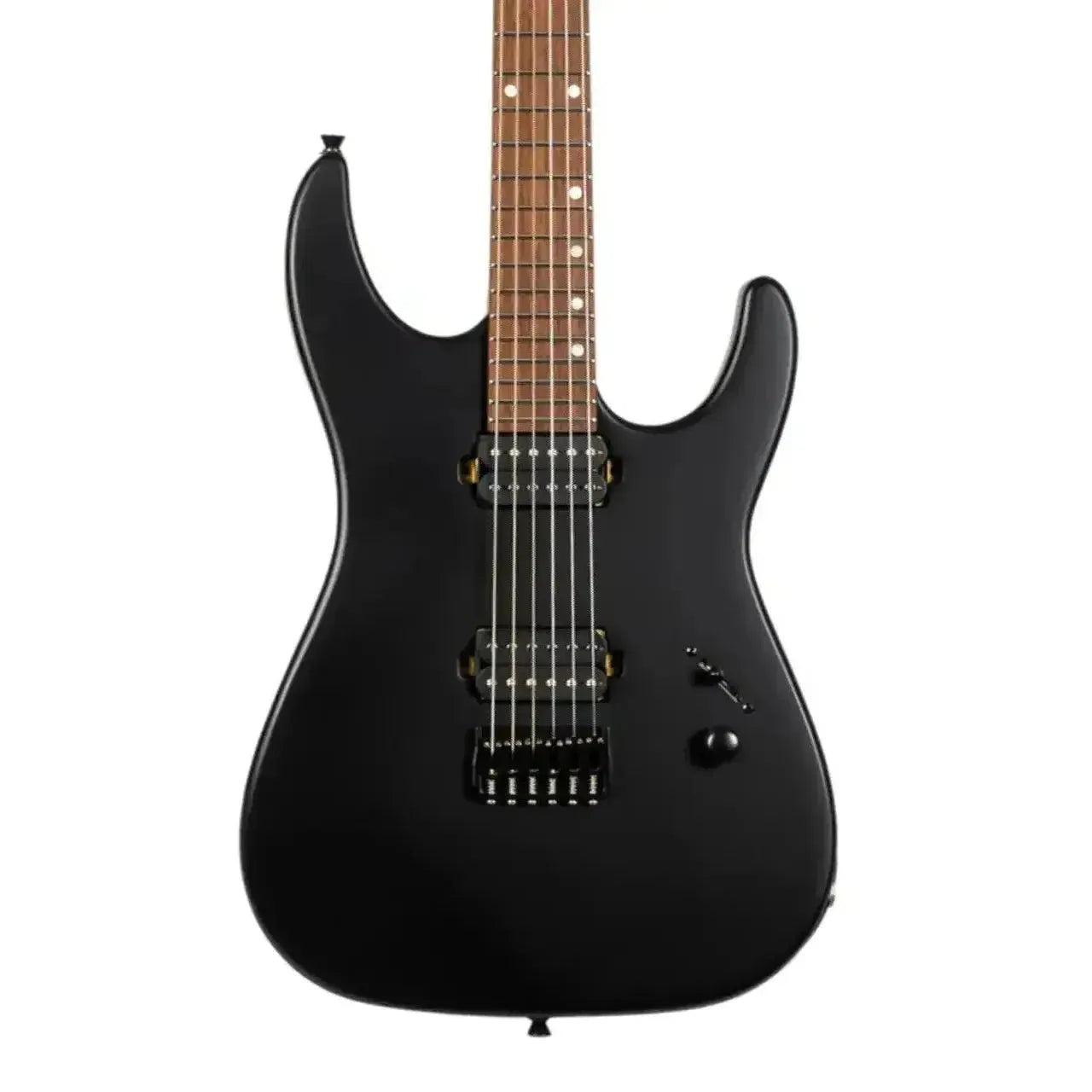 Jet JS-501 STYGIAN Satin Black Stratocaster electric guitar with rosewood fretboard and HH Alnico pickups.