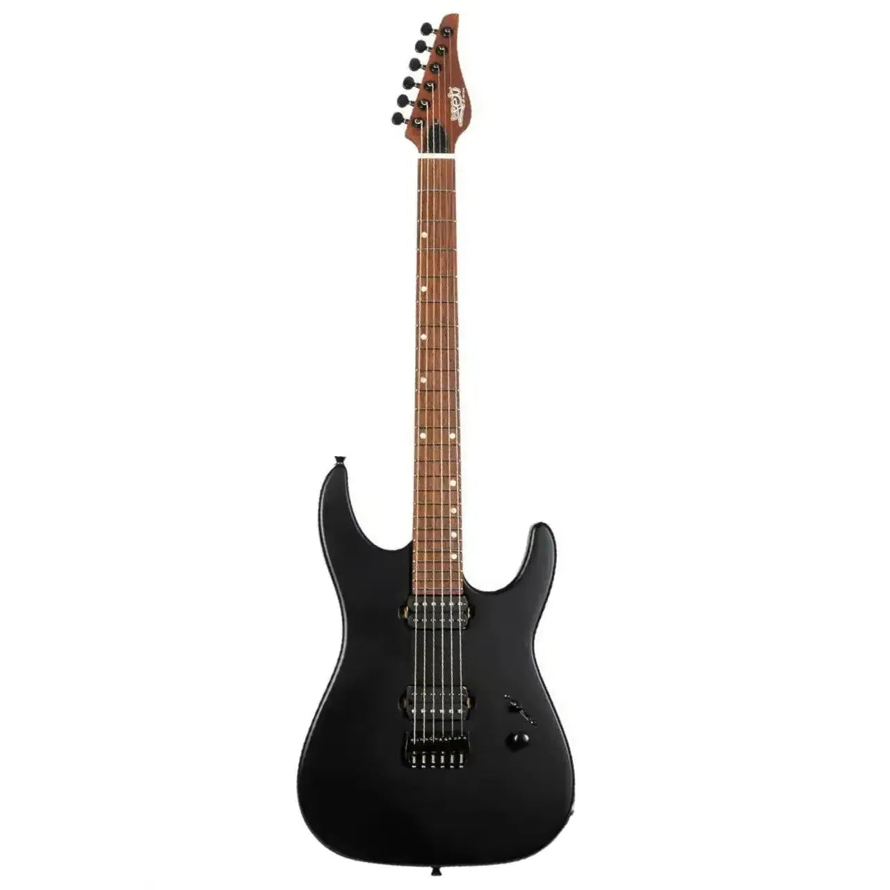 Jet JS-501 STYGIAN Satin Black Stratocaster Electric Guitar with rosewood fretboard.