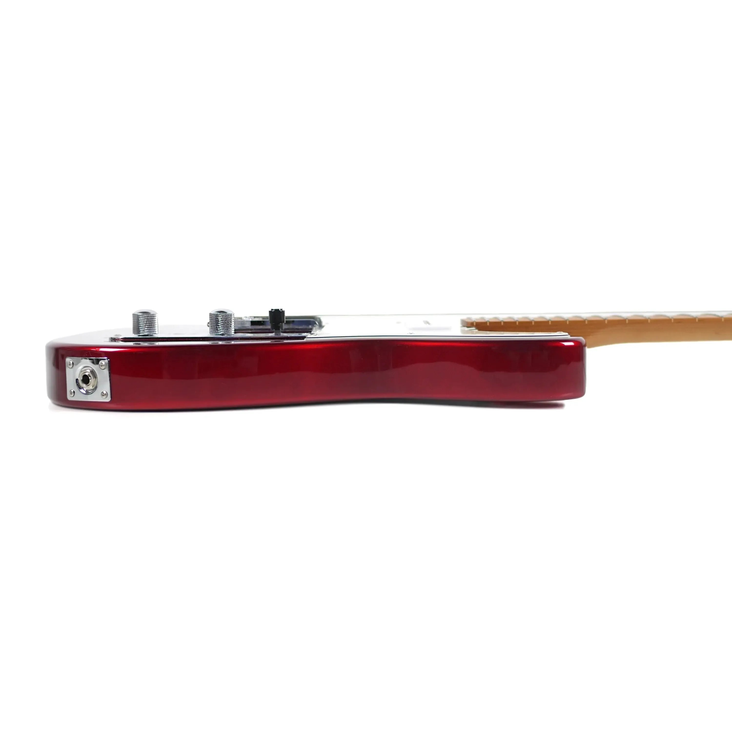 Jet JT-300 CAR P90 Telecaster electric guitar body in candy red with chrome hardware.