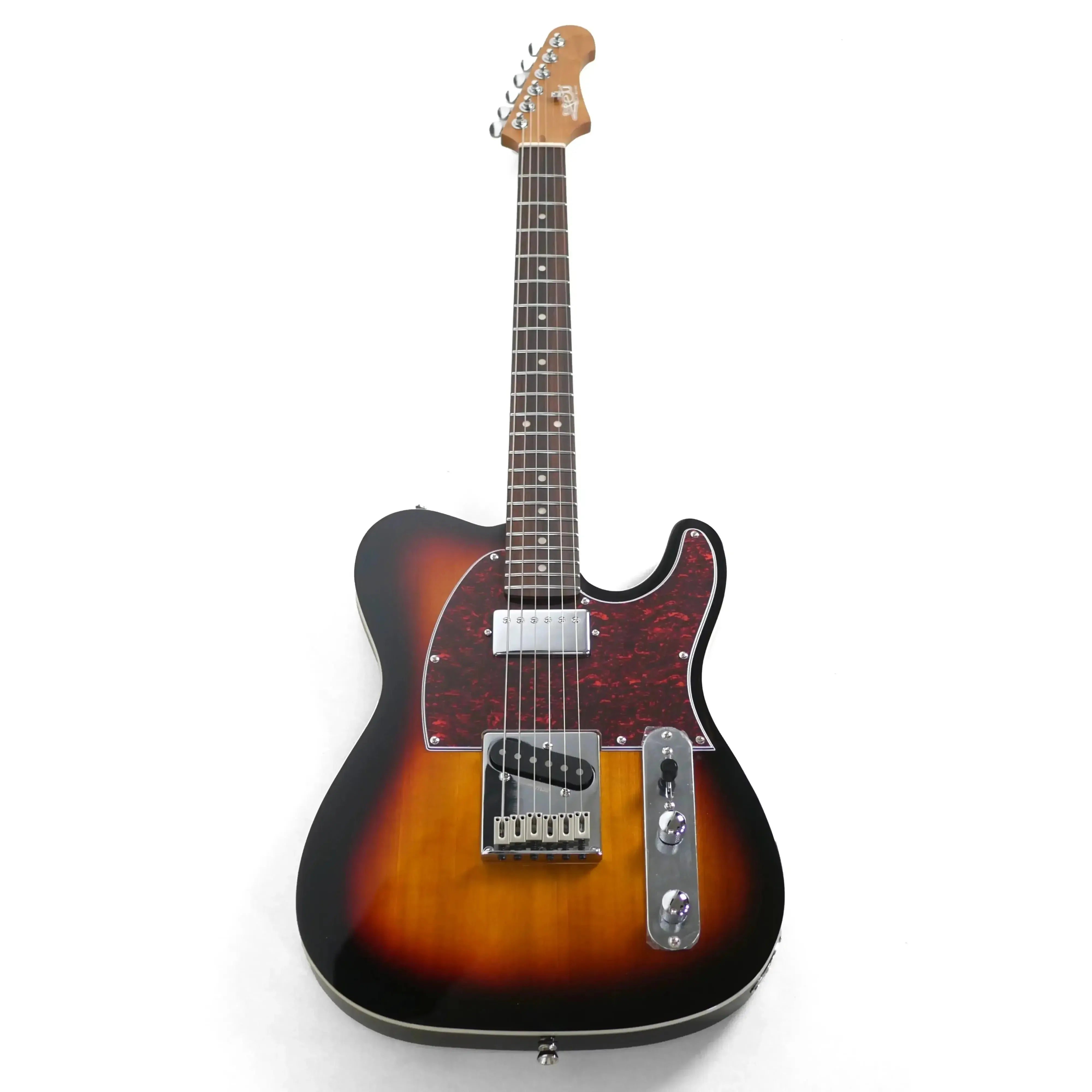 Jet JT-350 SB R Sunburst Telecaster electric guitar with a gloss basswood body and rosewood fretboard.