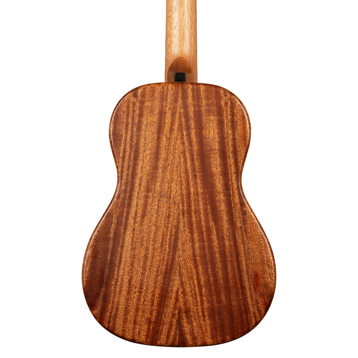 Back of the Kala KA-WF-AMHG-B baritone ukulele, solid mahogany back with mahogany neck
