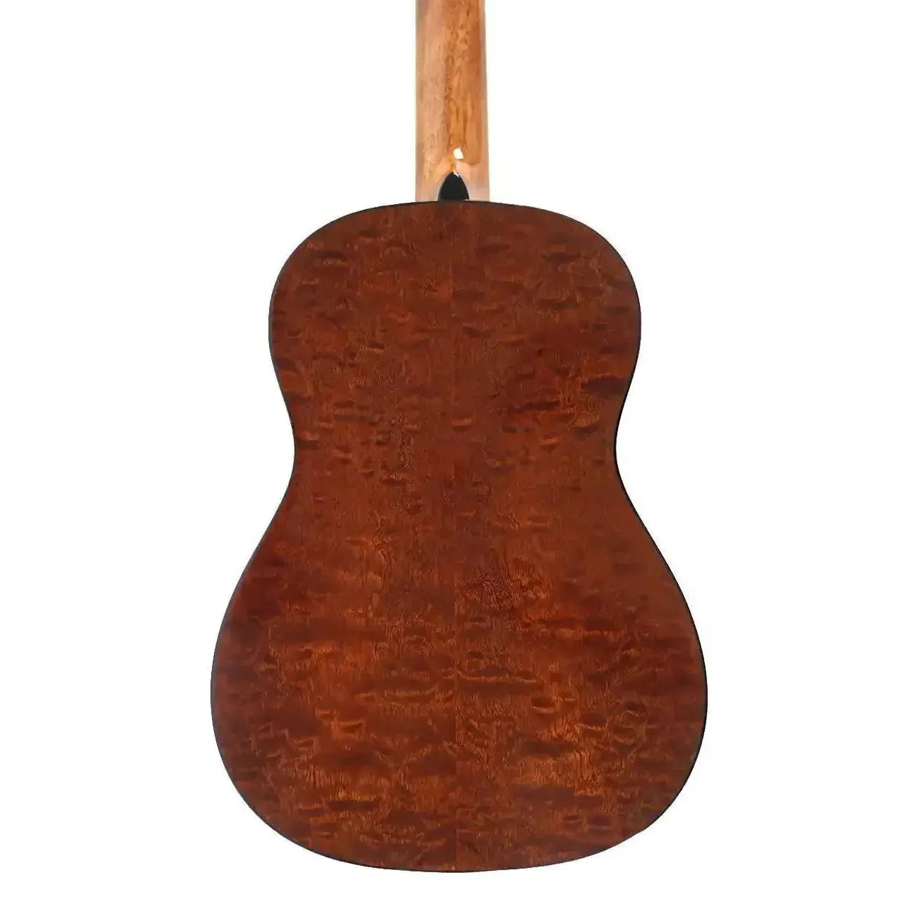 Kala 20th Anniversary Baritone Ukulele back, showing quilted sapele wood with a rich gloss finish.