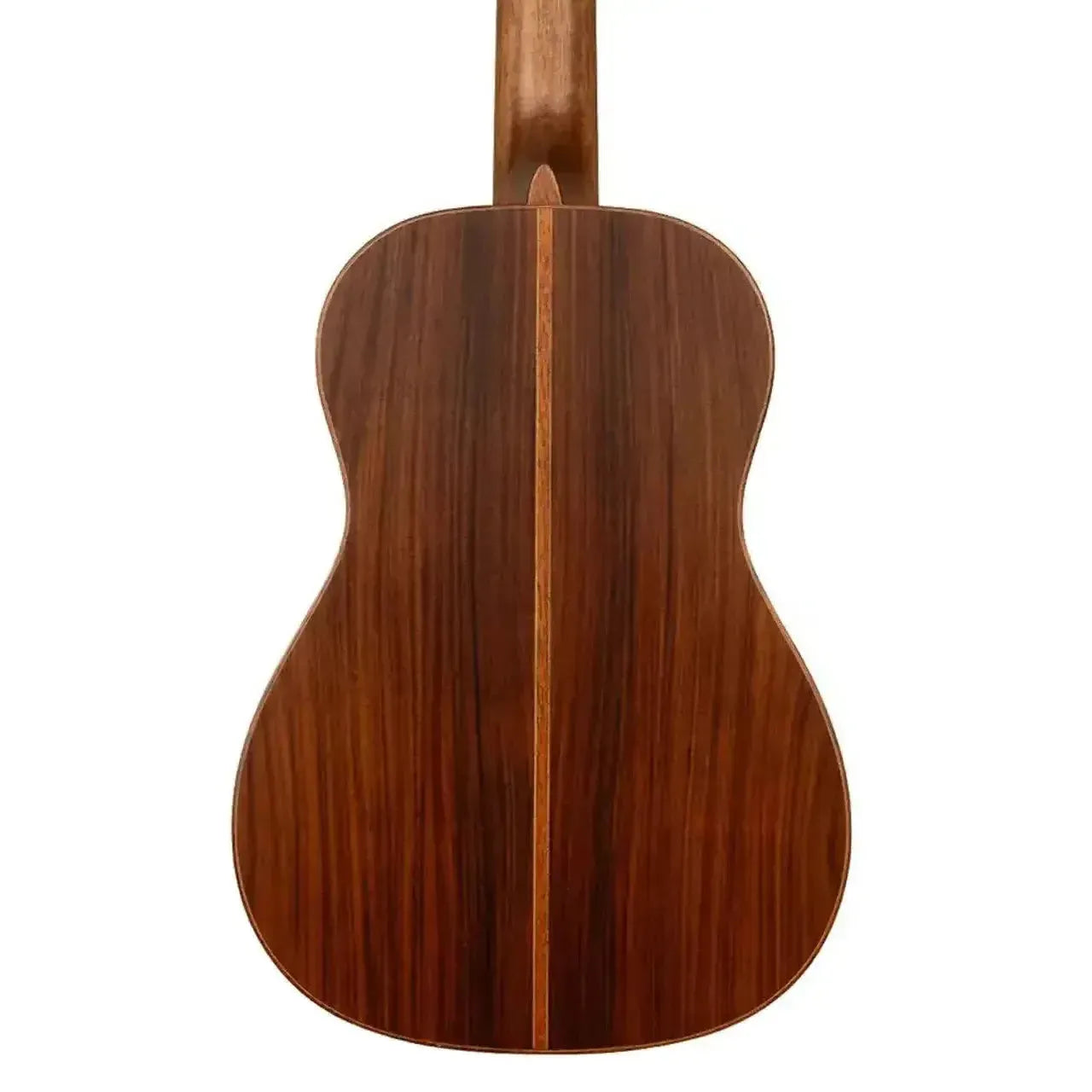 Kala ASCP-B Baritone Ukulele back, solid pau ferro with a light wood stripe.