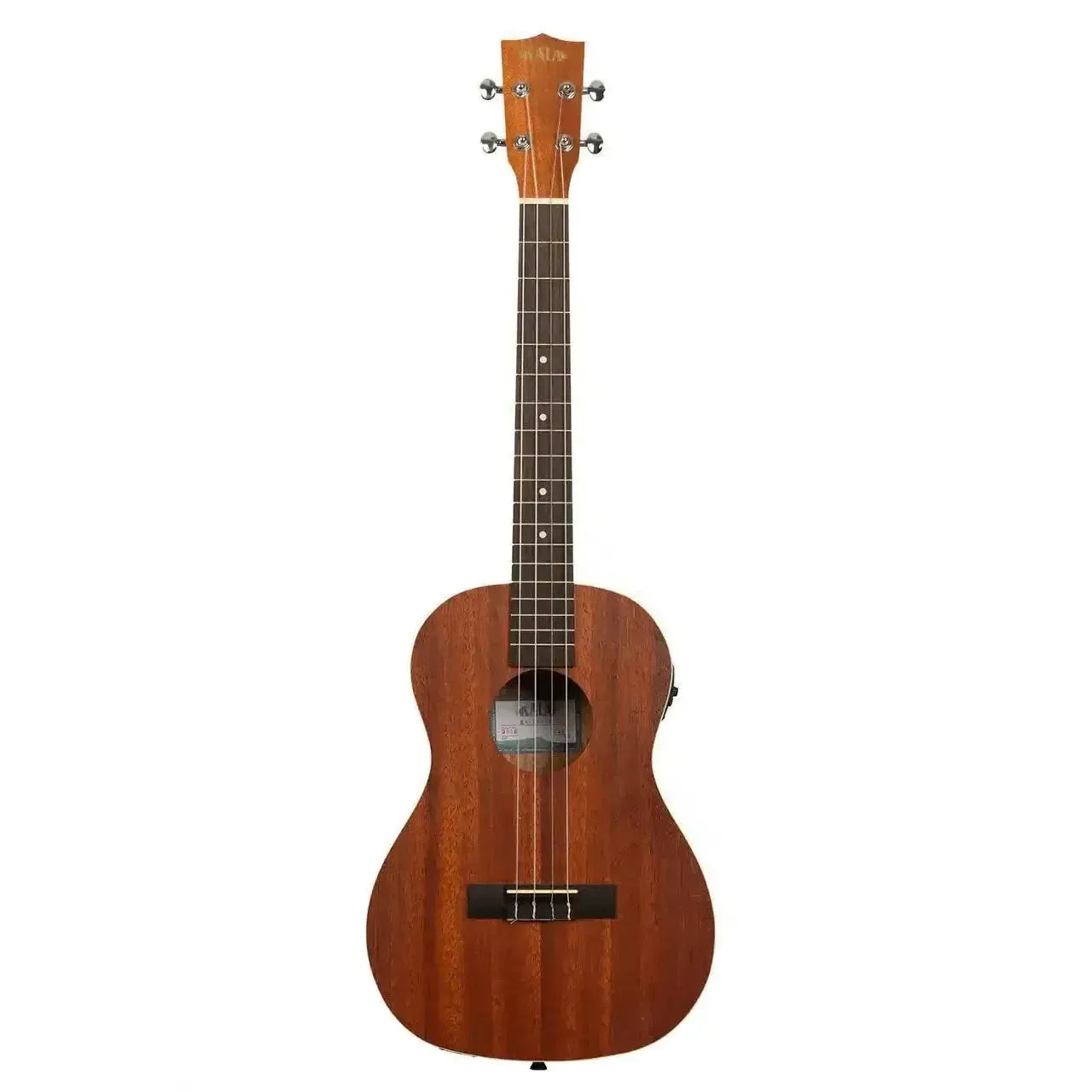 Kala BE/LH Left-Handed Baritone Ukulele with EQ, satin mahogany finish, rosewood fretboard.