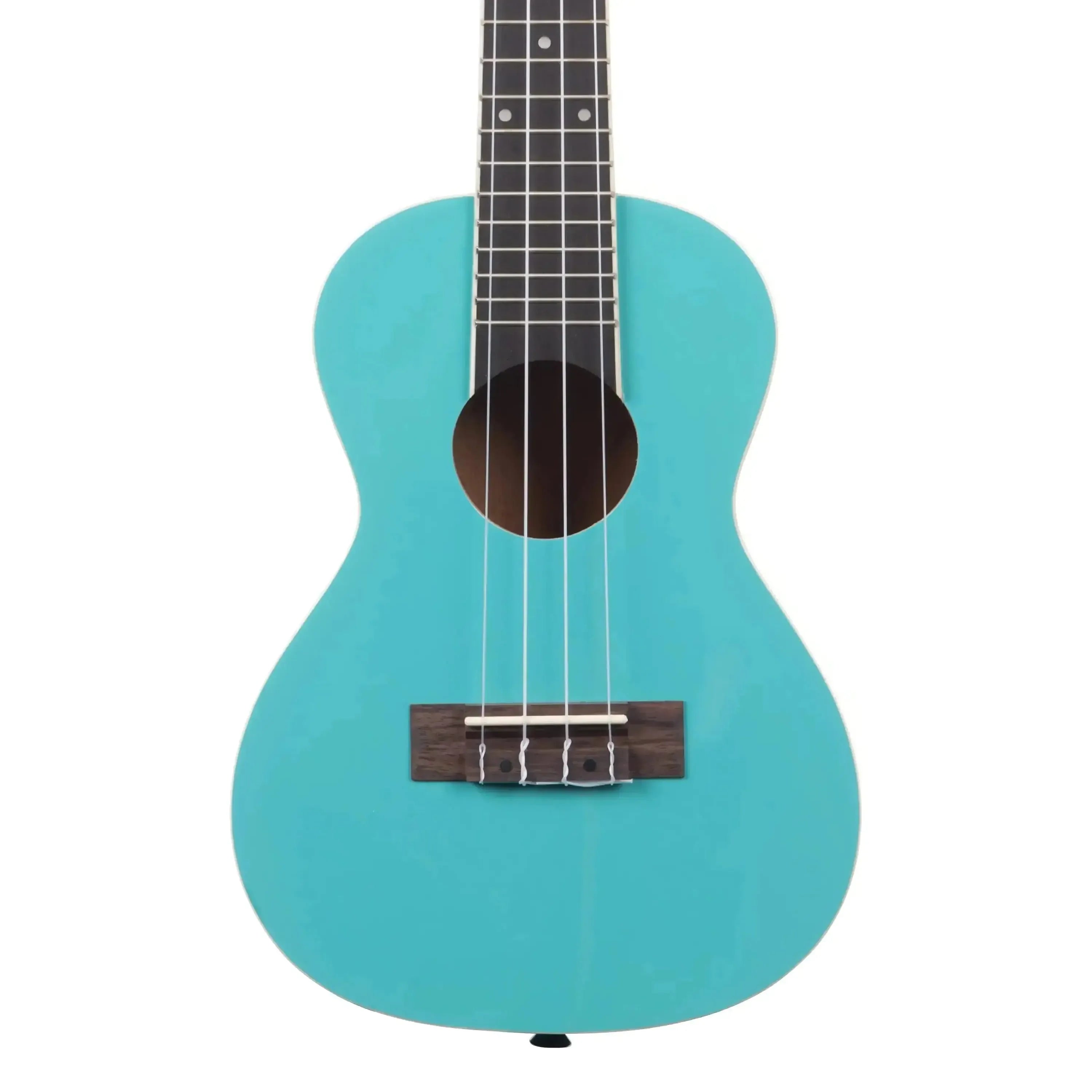 Kala CANDY-BLU Concert Ukulele, bright cotton candy blue basswood body with dark rosewood bridge.