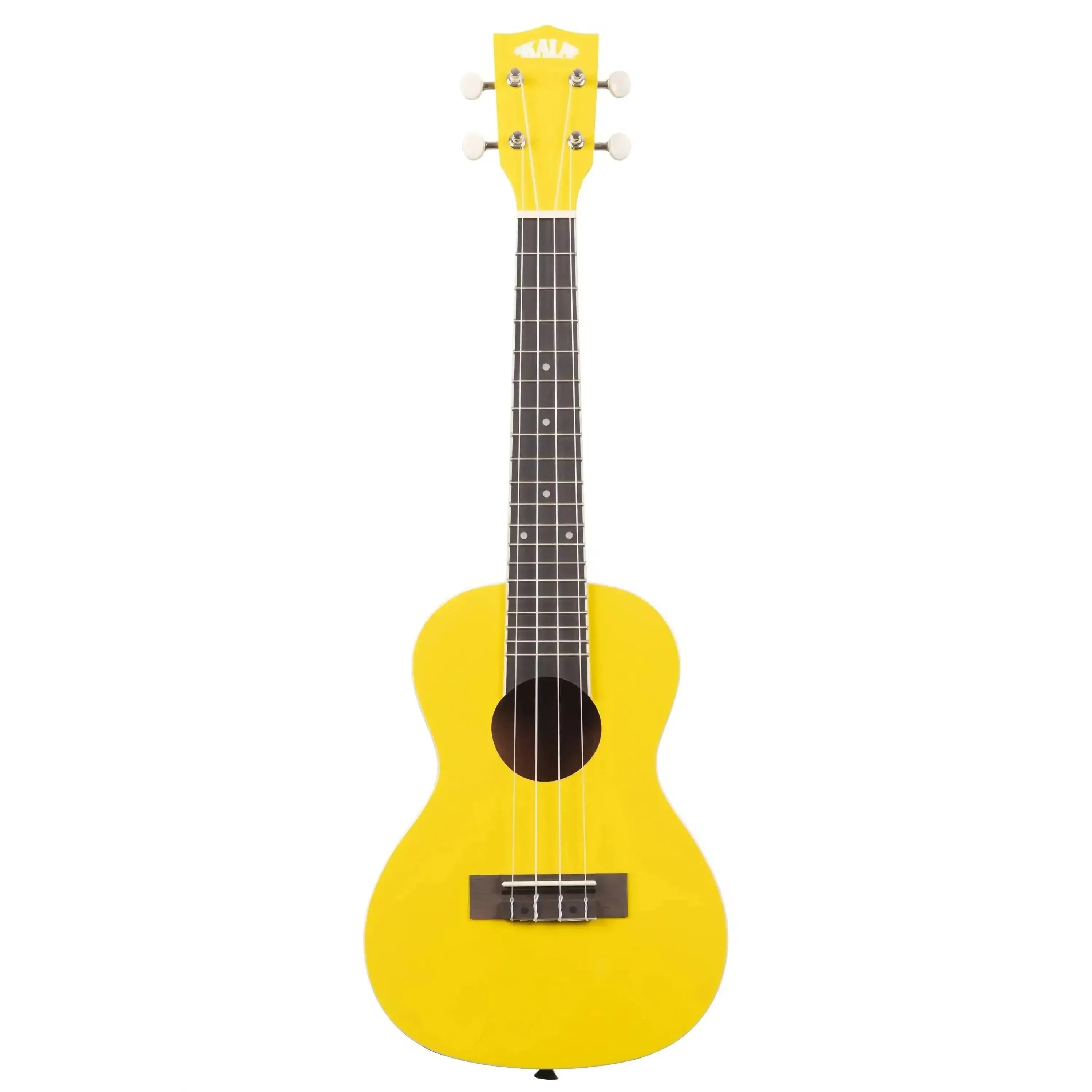 Kala CANDY-LEM Lemon Drop Concert Ukulele, bright yellow basswood body with creme binding.