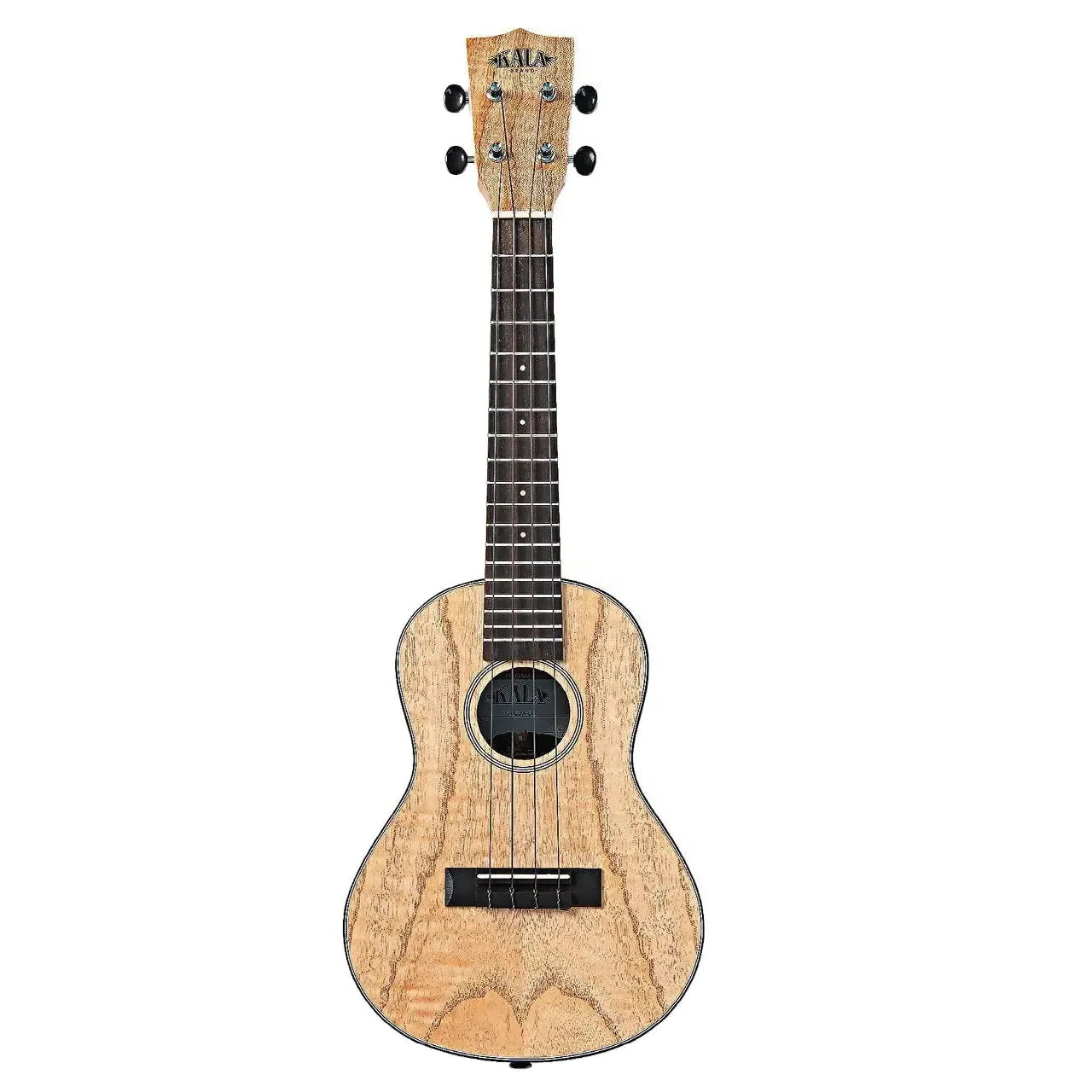 Kala CLM-C Cape Lilac Mahogany Concert Ukulele with light wood grain, black binding, and rosette.