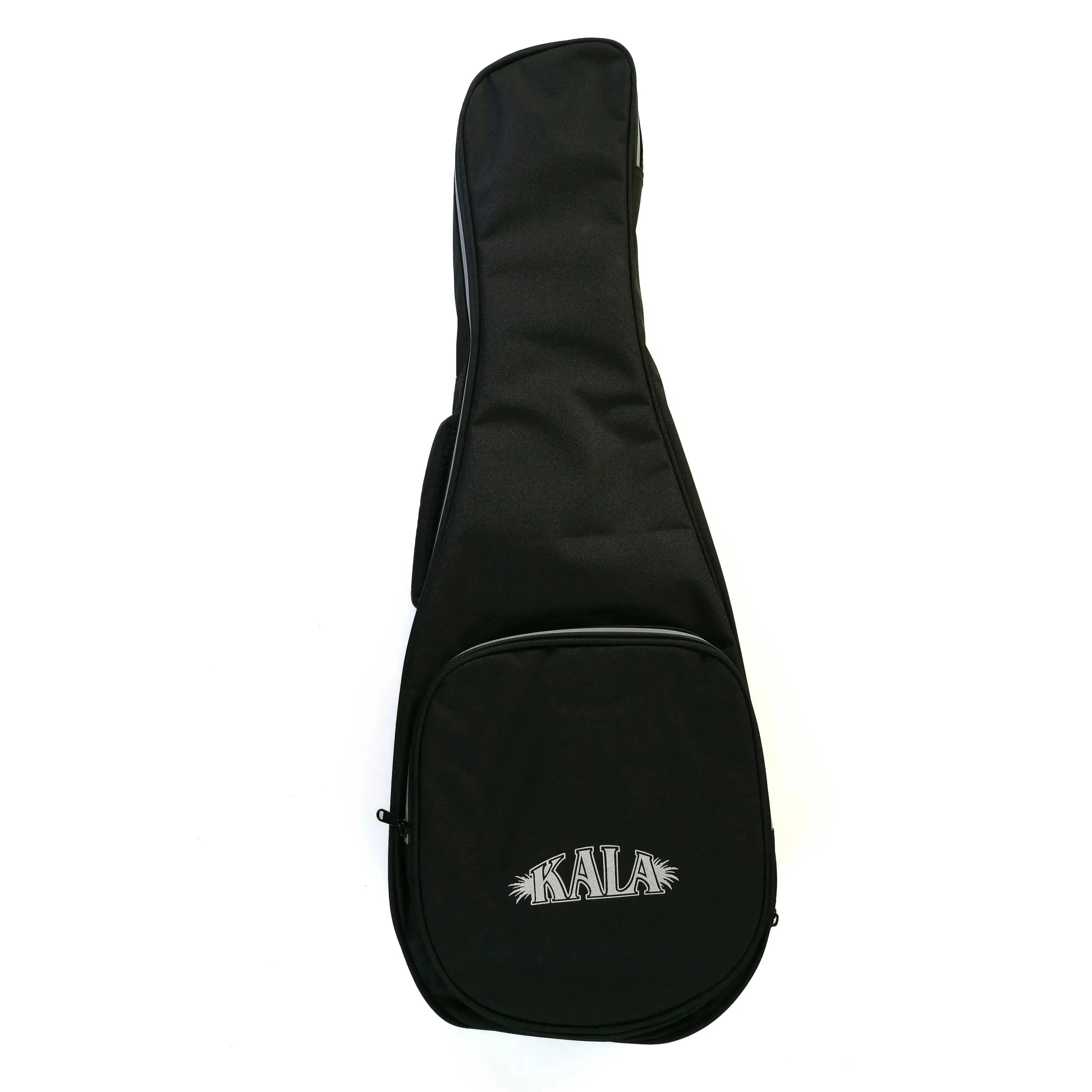Black Kala Padded Uke Bag for Contour Series Baritone Ukulele, with silver logo.