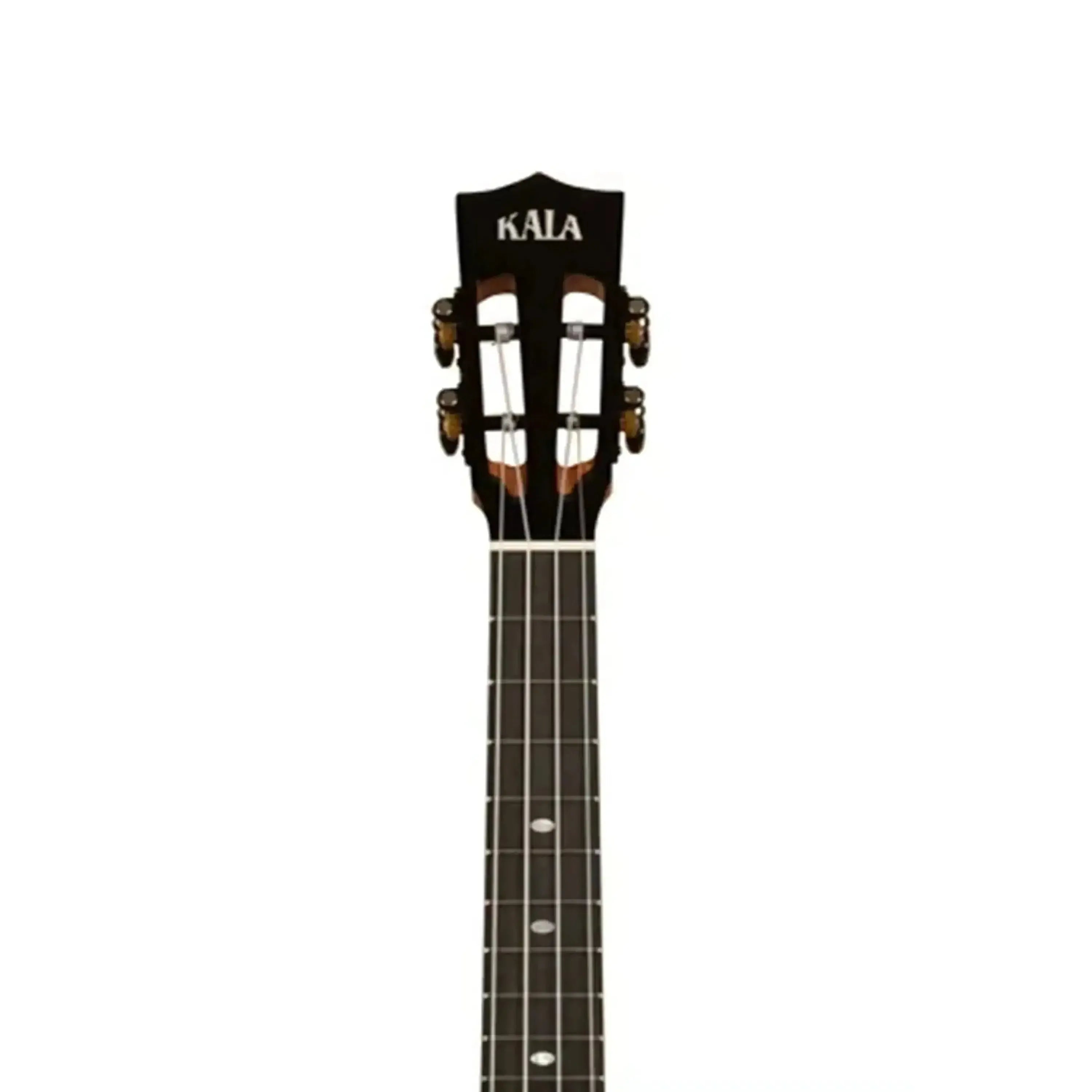 Kala Contour Series tenor ukulele headstock and neck, featuring a slotted headstock and Ebony fingerboard.