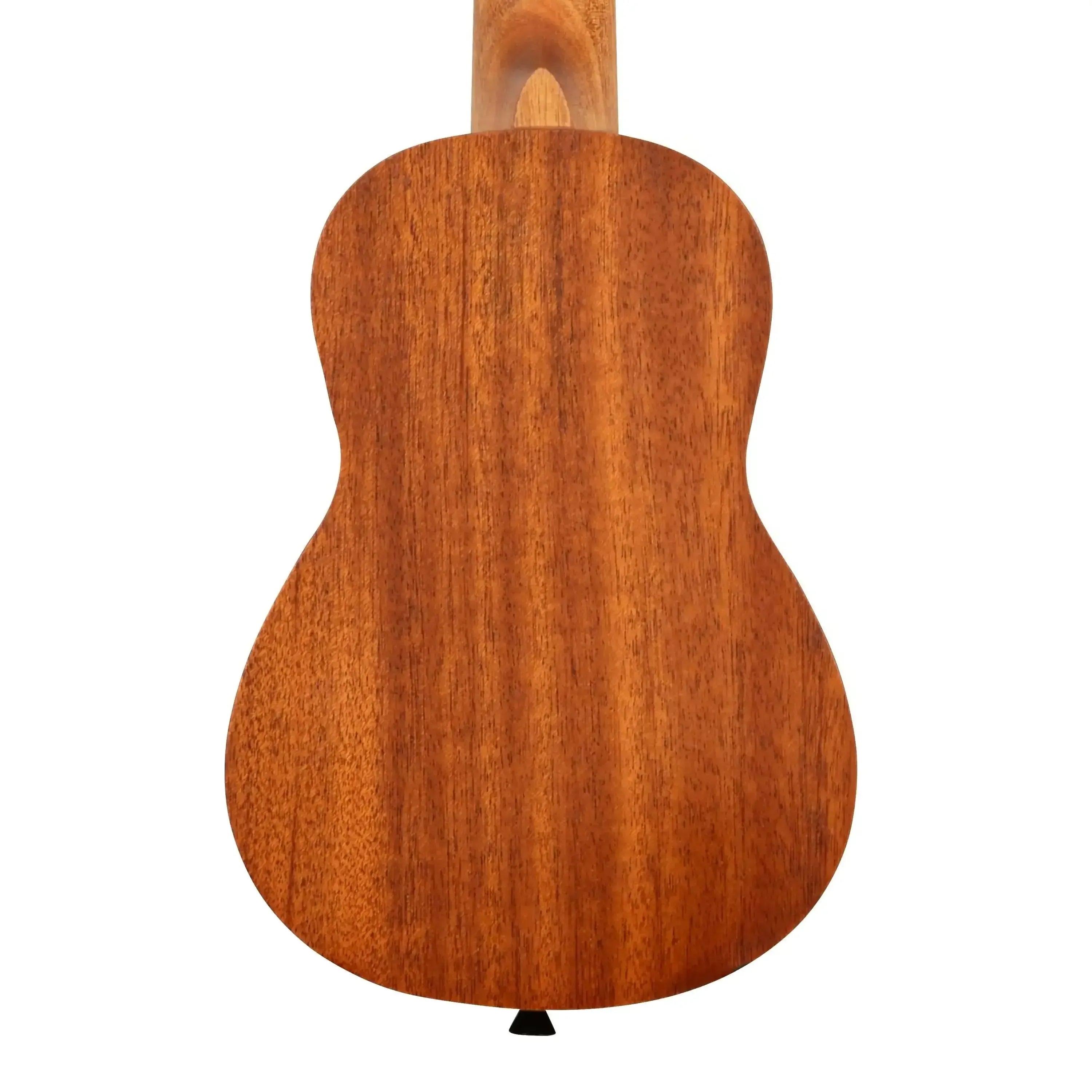 Kala Gardenia-S mahogany soprano ukulele back with satin finish and wood grain.