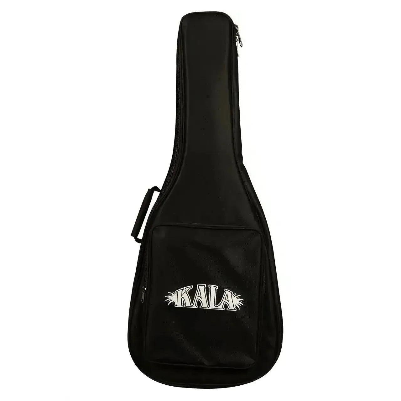 Black Kala tenor guitar gig bag with white logo and front pocket.