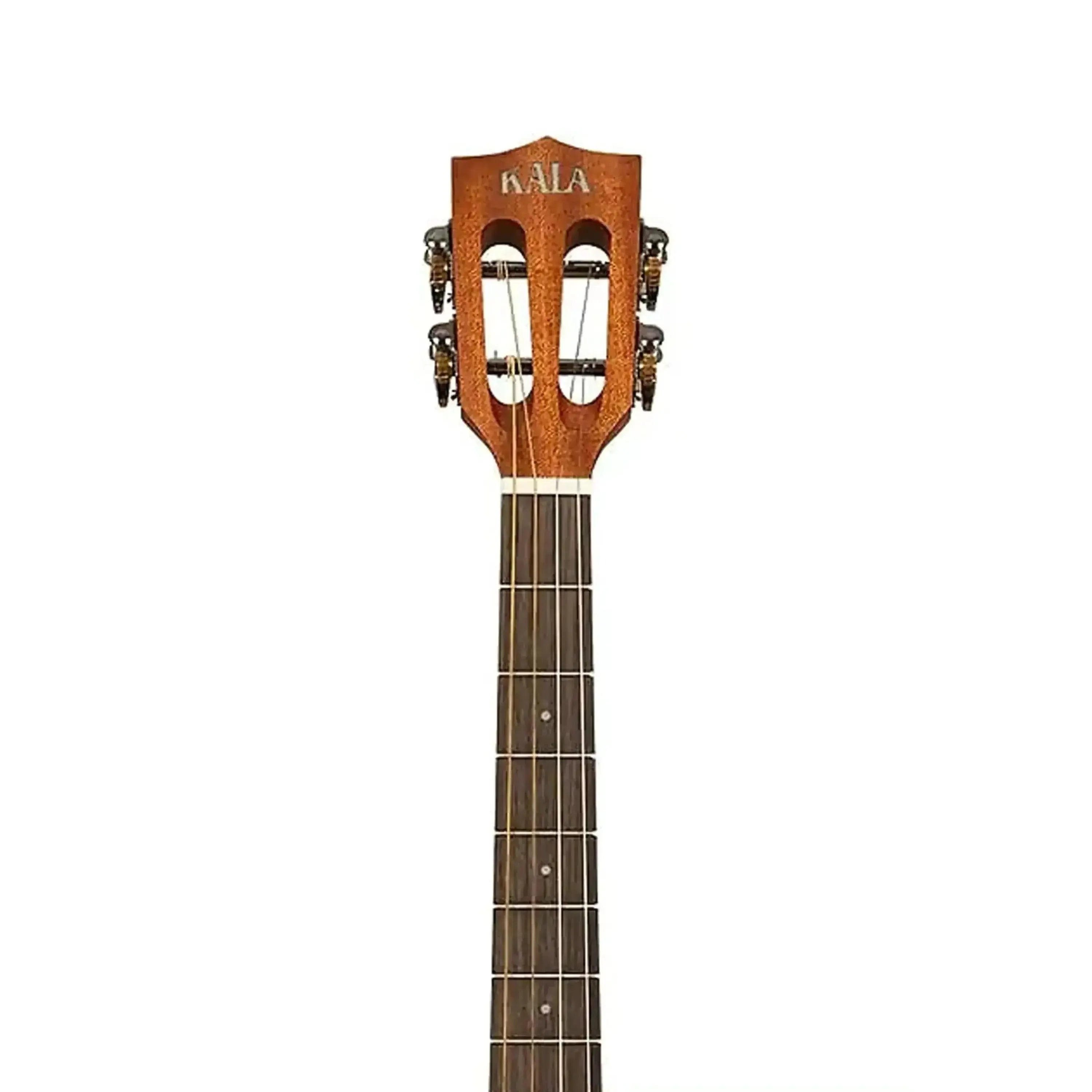 Kala GTR-TB tenor guitar headstock and fretboard, solid mahogany with slotted headstock.
