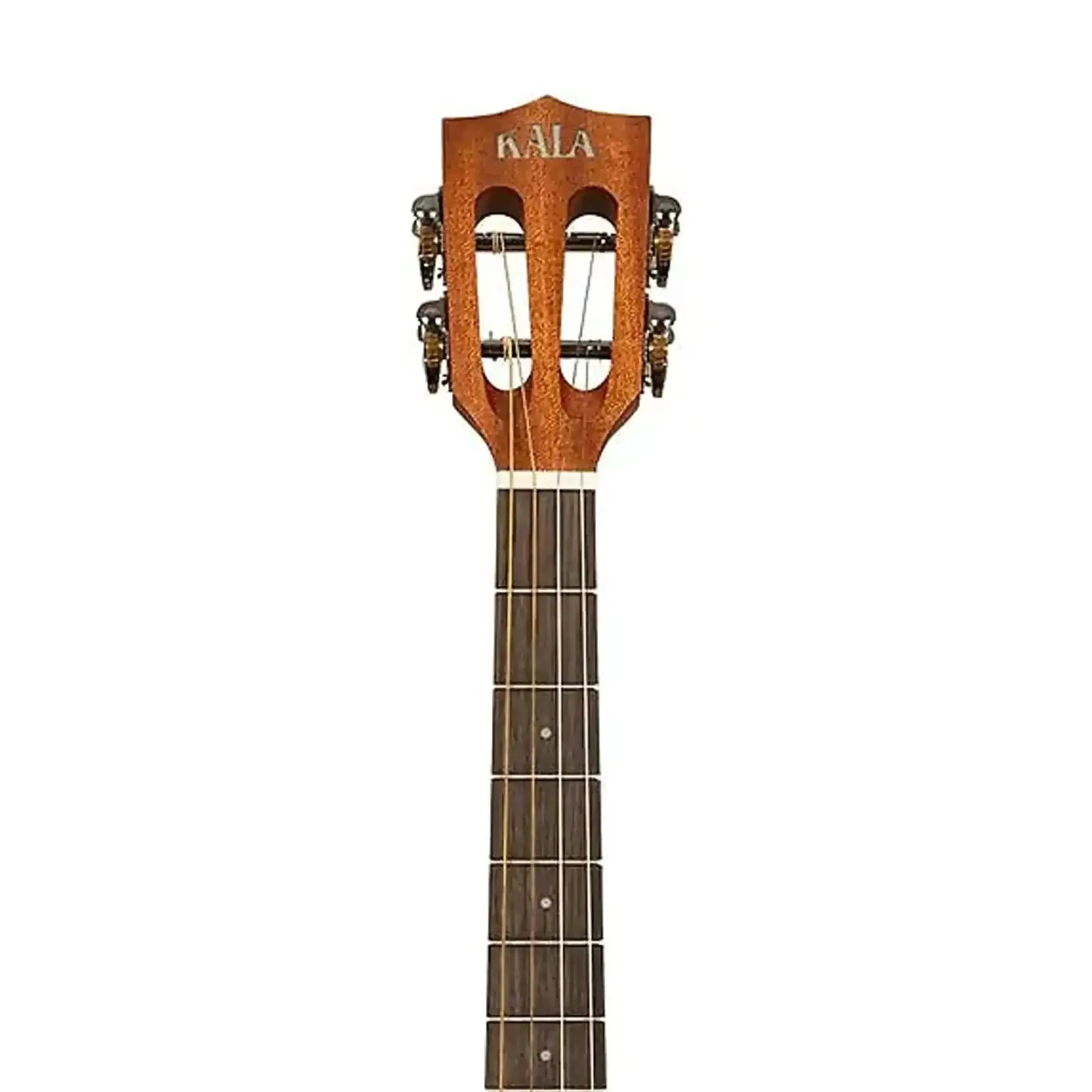 Kala GTR-TB tenor guitar headstock and fretboard, solid mahogany with slotted headstock.