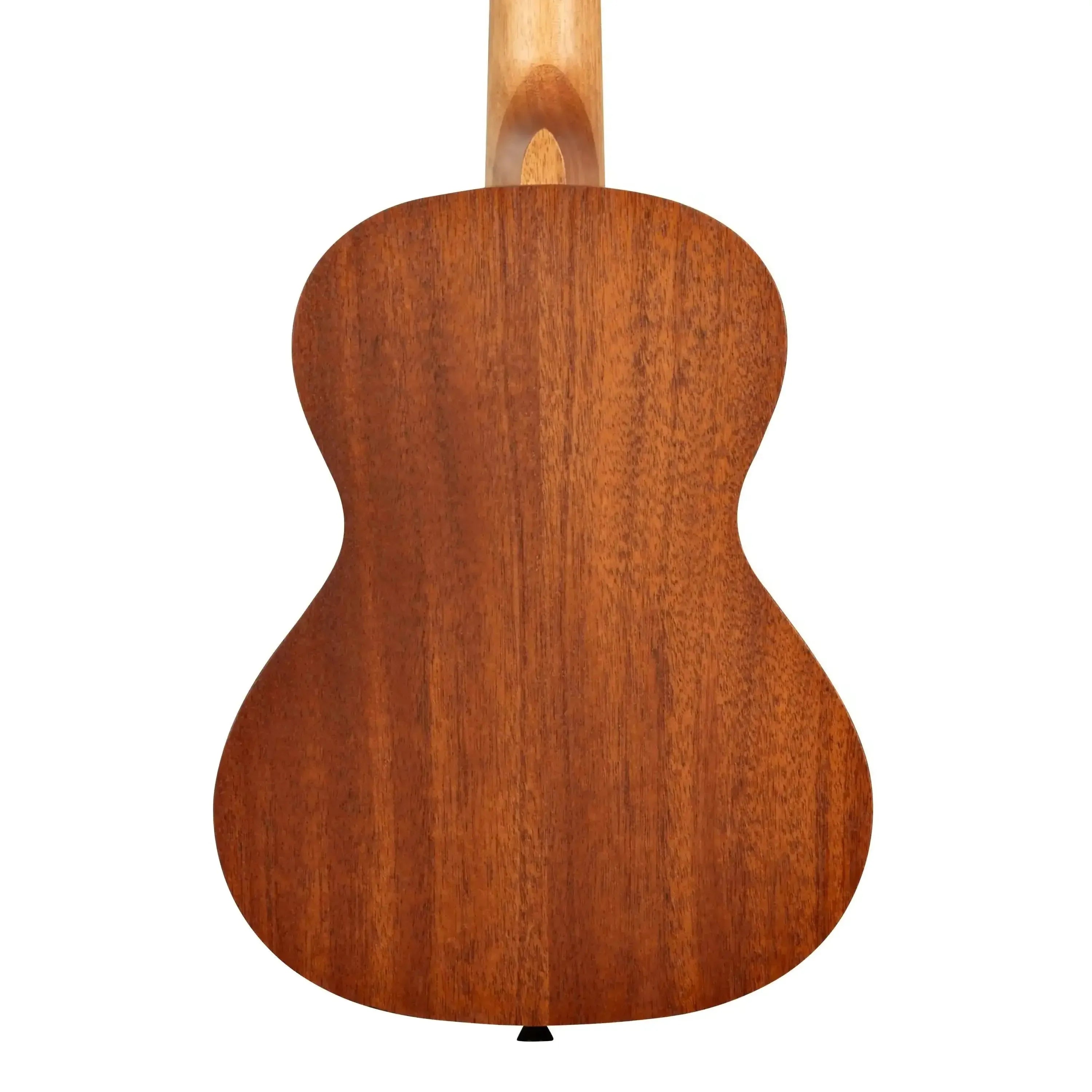 Kala HIBISCUS-T tenor ukulele back, showing its rich mahogany wood grain and smooth satin finish.